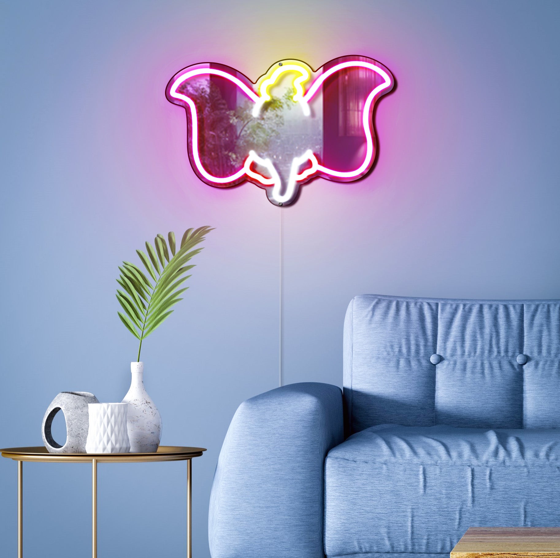 Dumbo Neon Mirror LED Sign