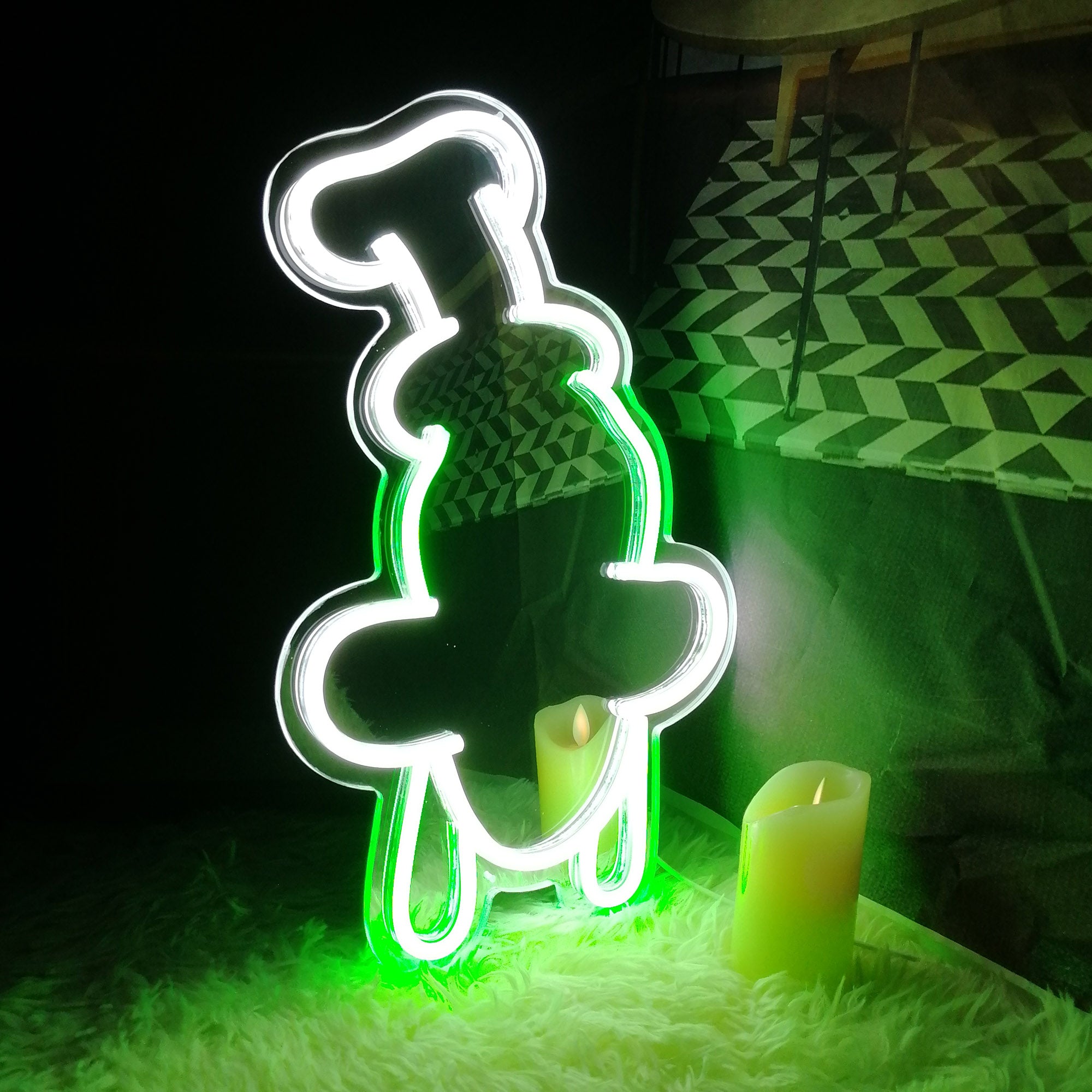 Goofy Neon Mirror LED Sign