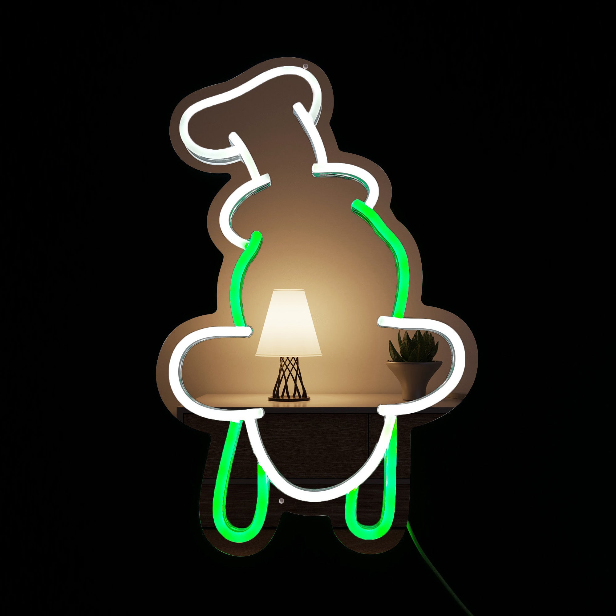 Goofy Neon Mirror LED Sign