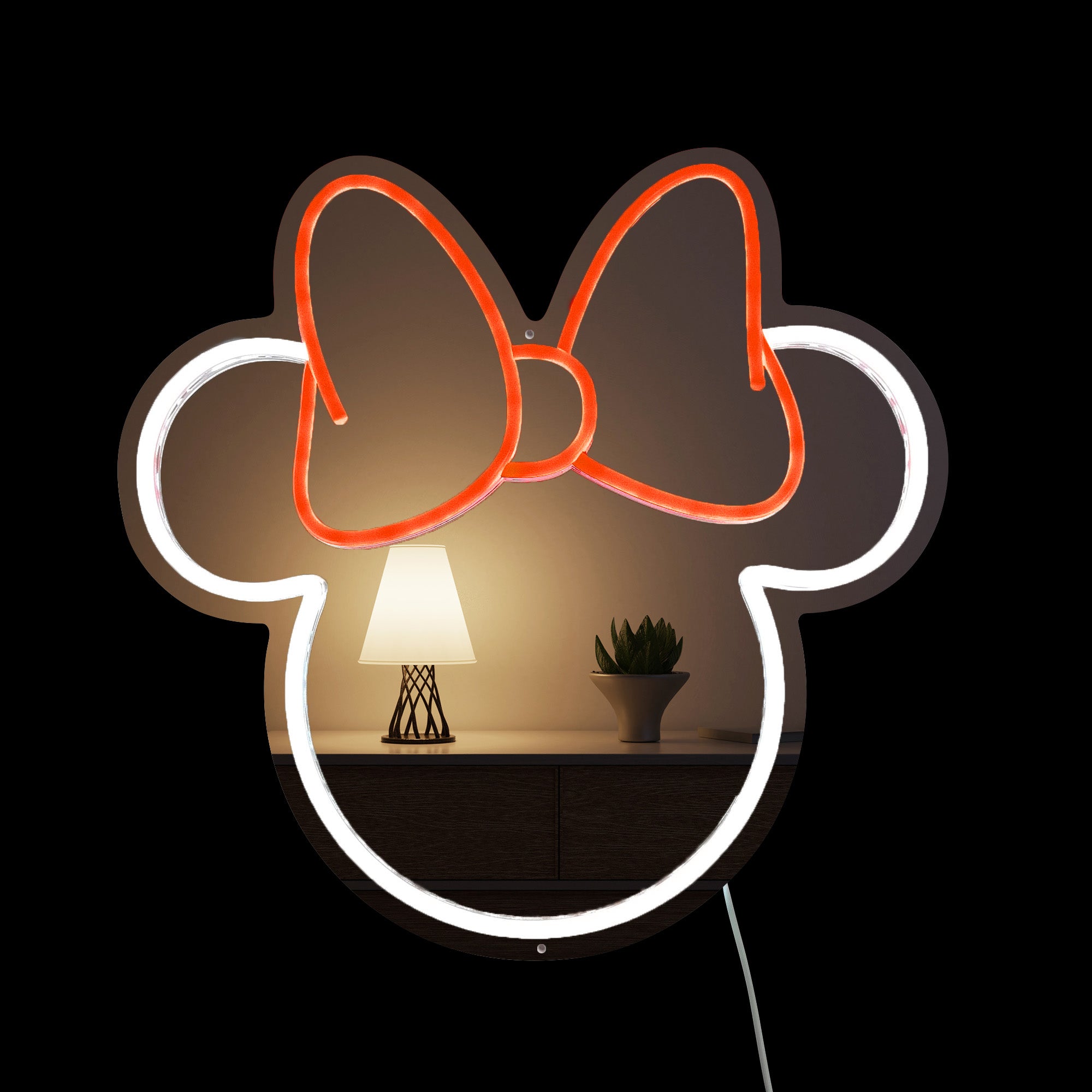 Minnie Mouse Neon Mirror LED Sign