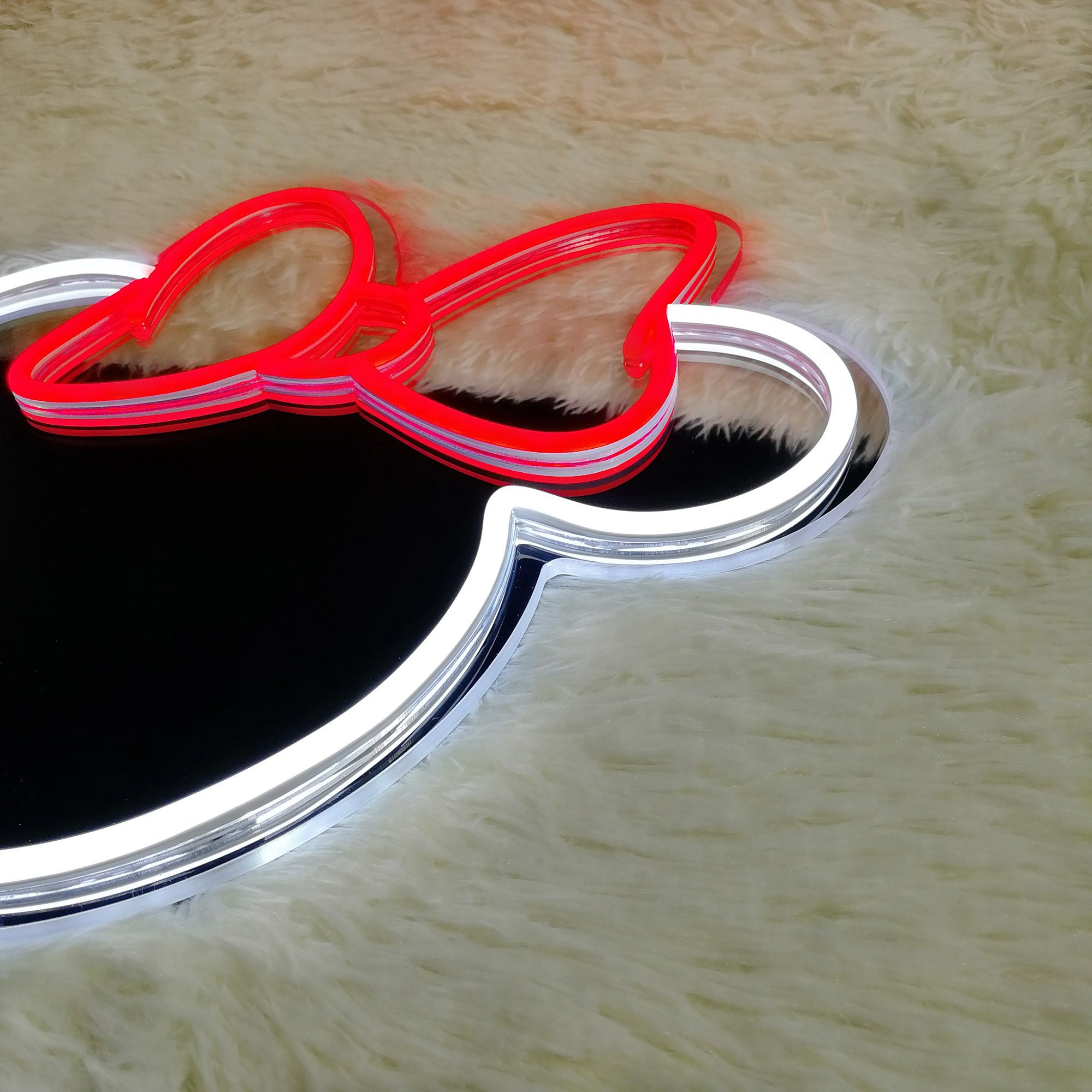 Minnie Mouse Neon Mirror LED Sign