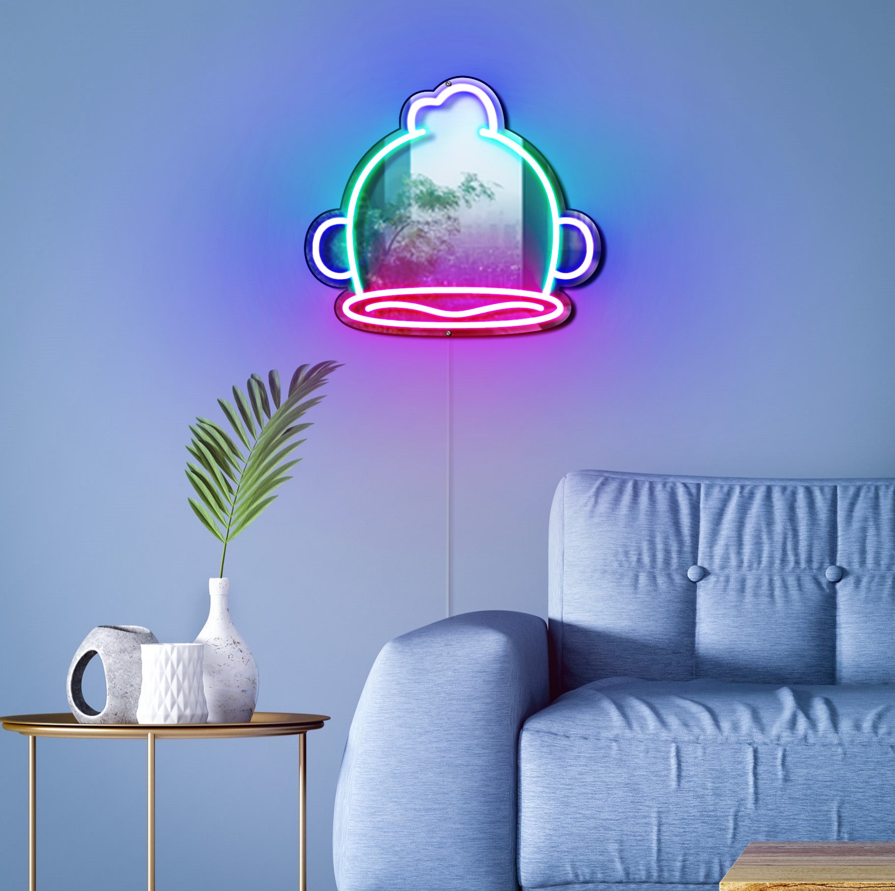 Sanrio - Hangyodon Neon Mirror LED Sign