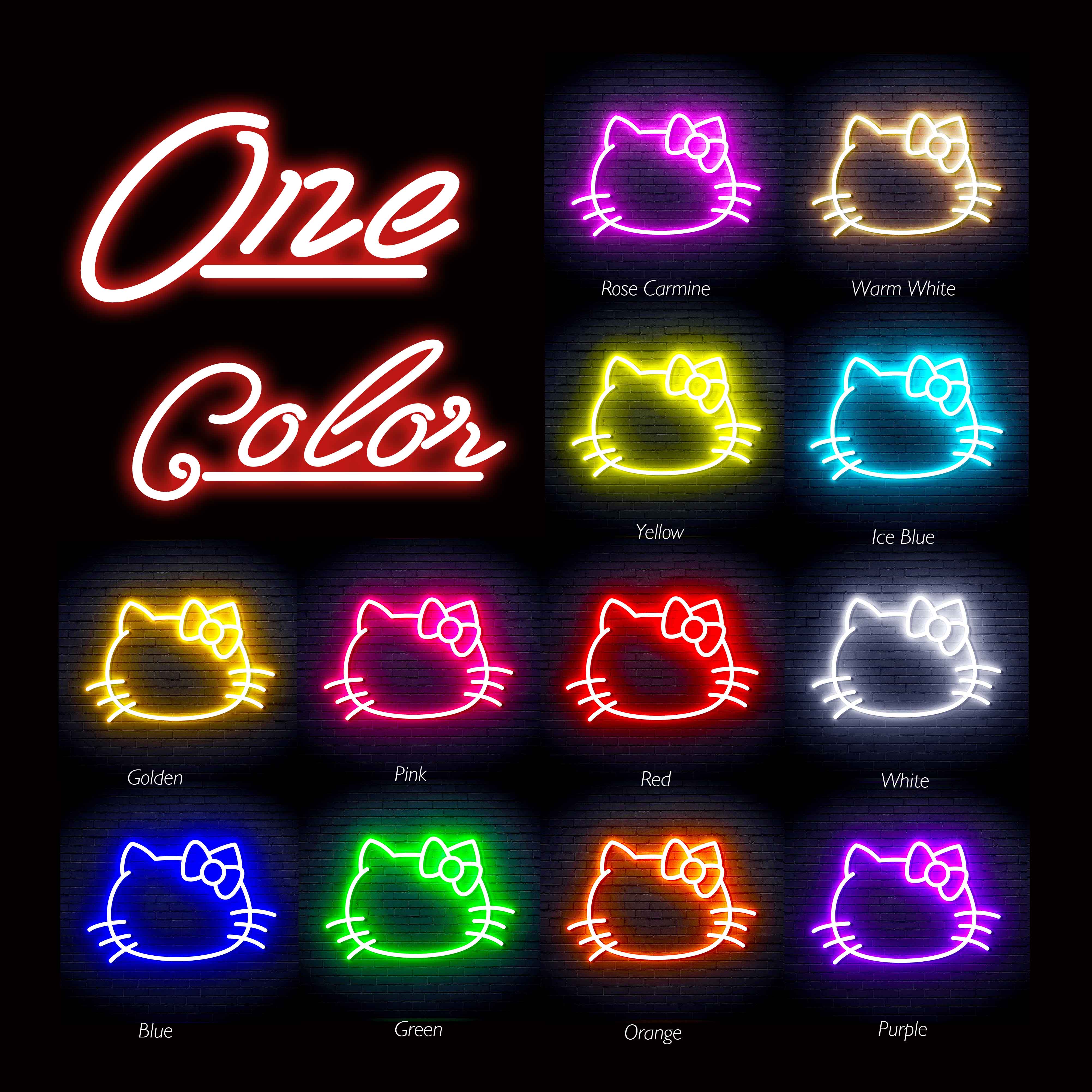 Hello Kitty Neon Mirror LED Sign