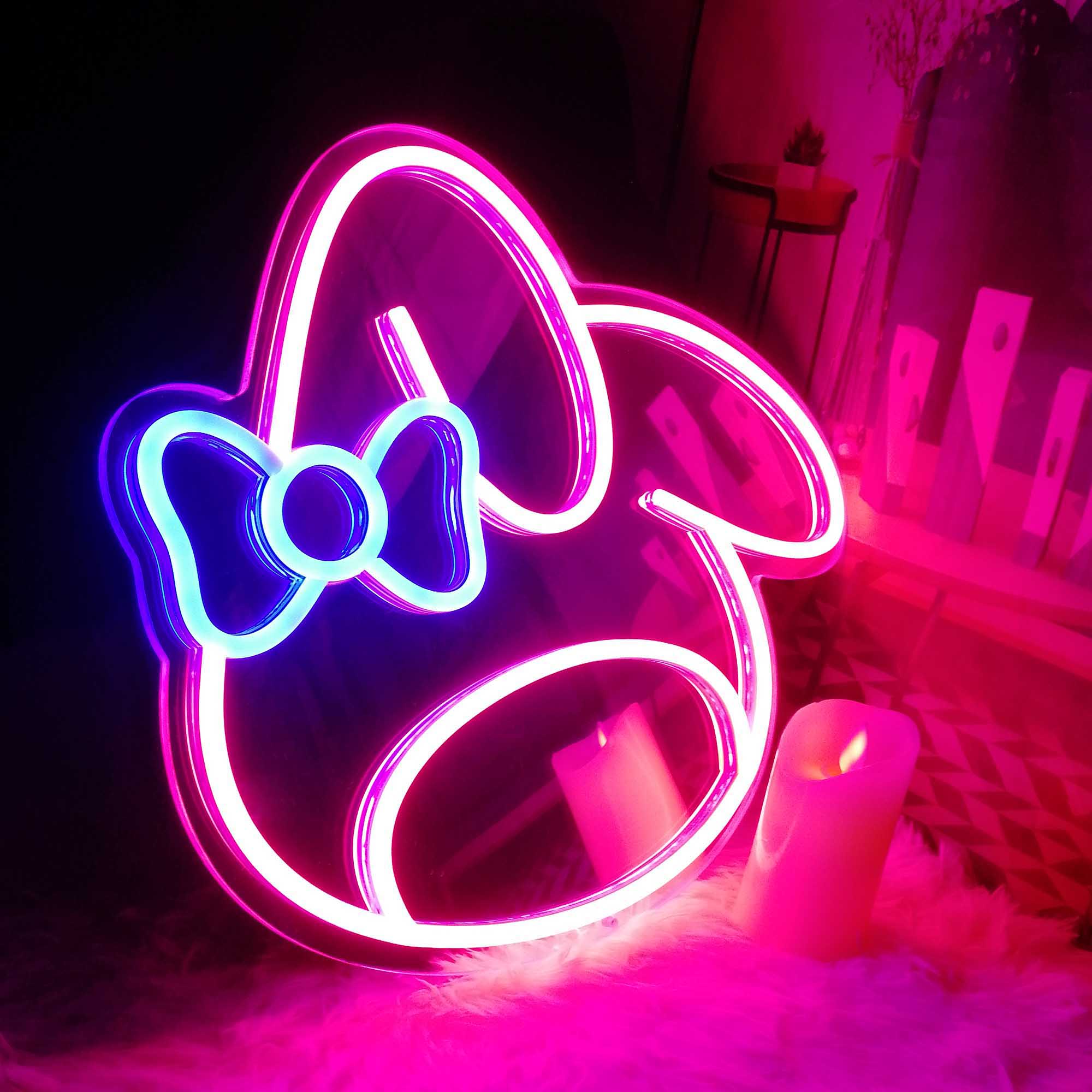 My Melody Cute Neon Mirror LED Sign