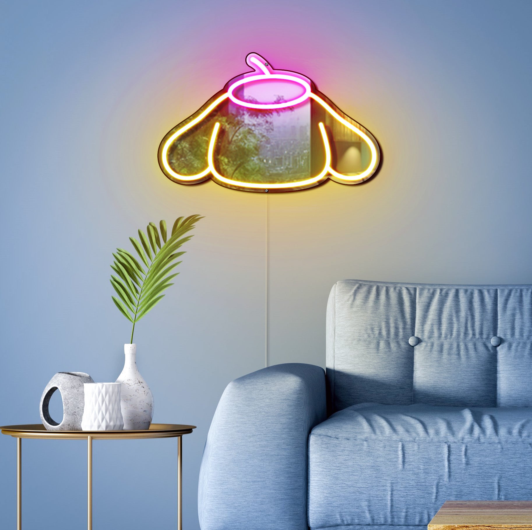 Sanrio - Pompompurin Neon Mirror LED Sign