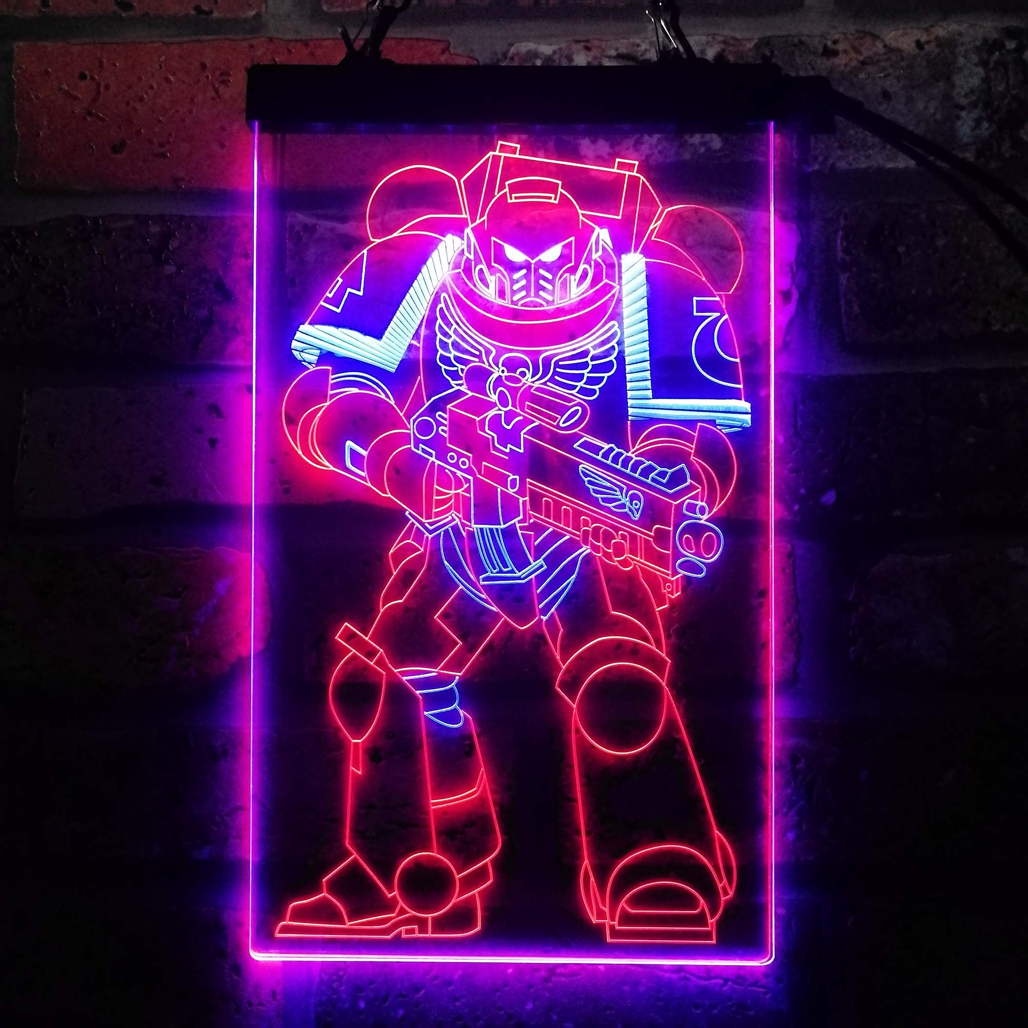 Space Marine Solider Neon LED Sign