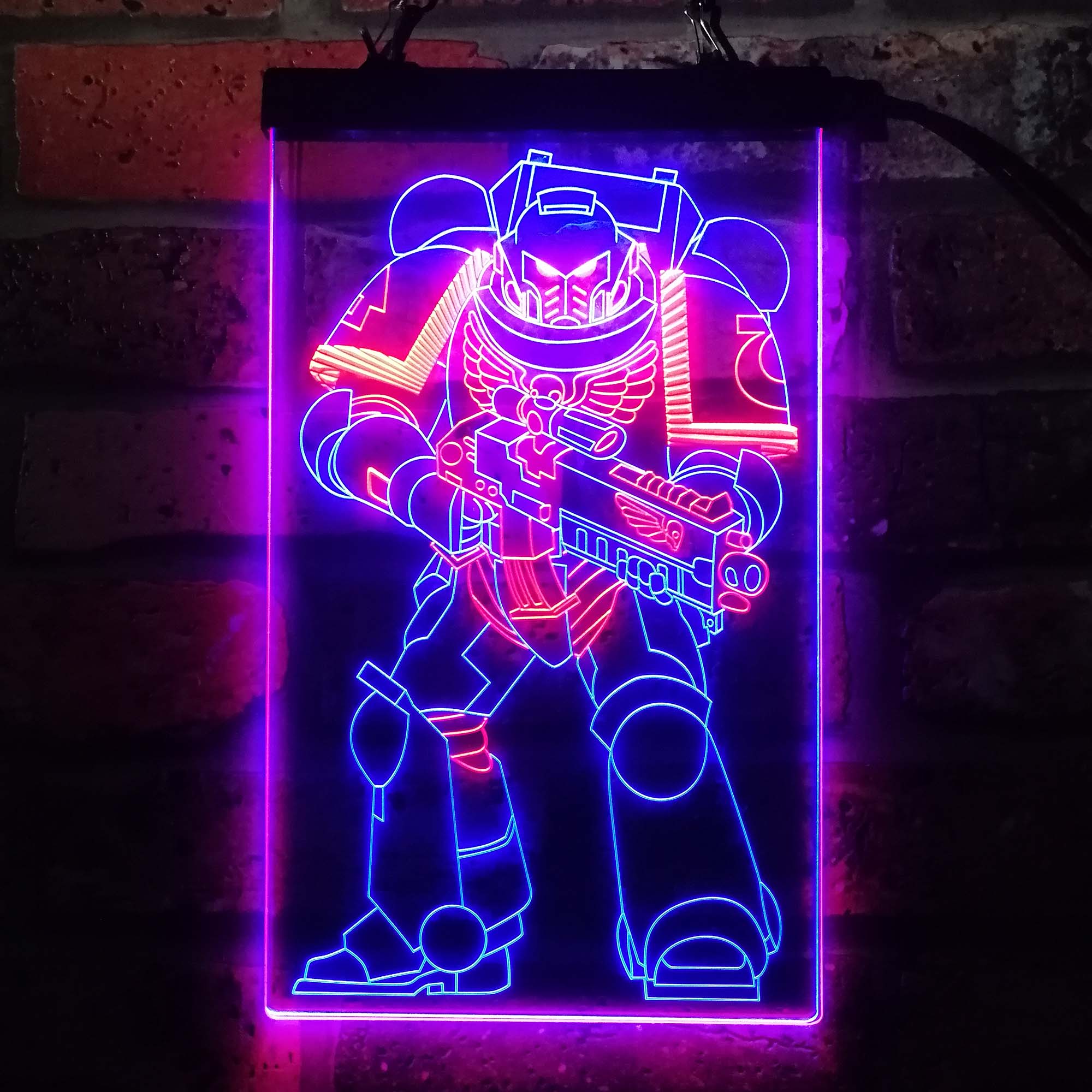 Space Marine Solider Neon LED Sign