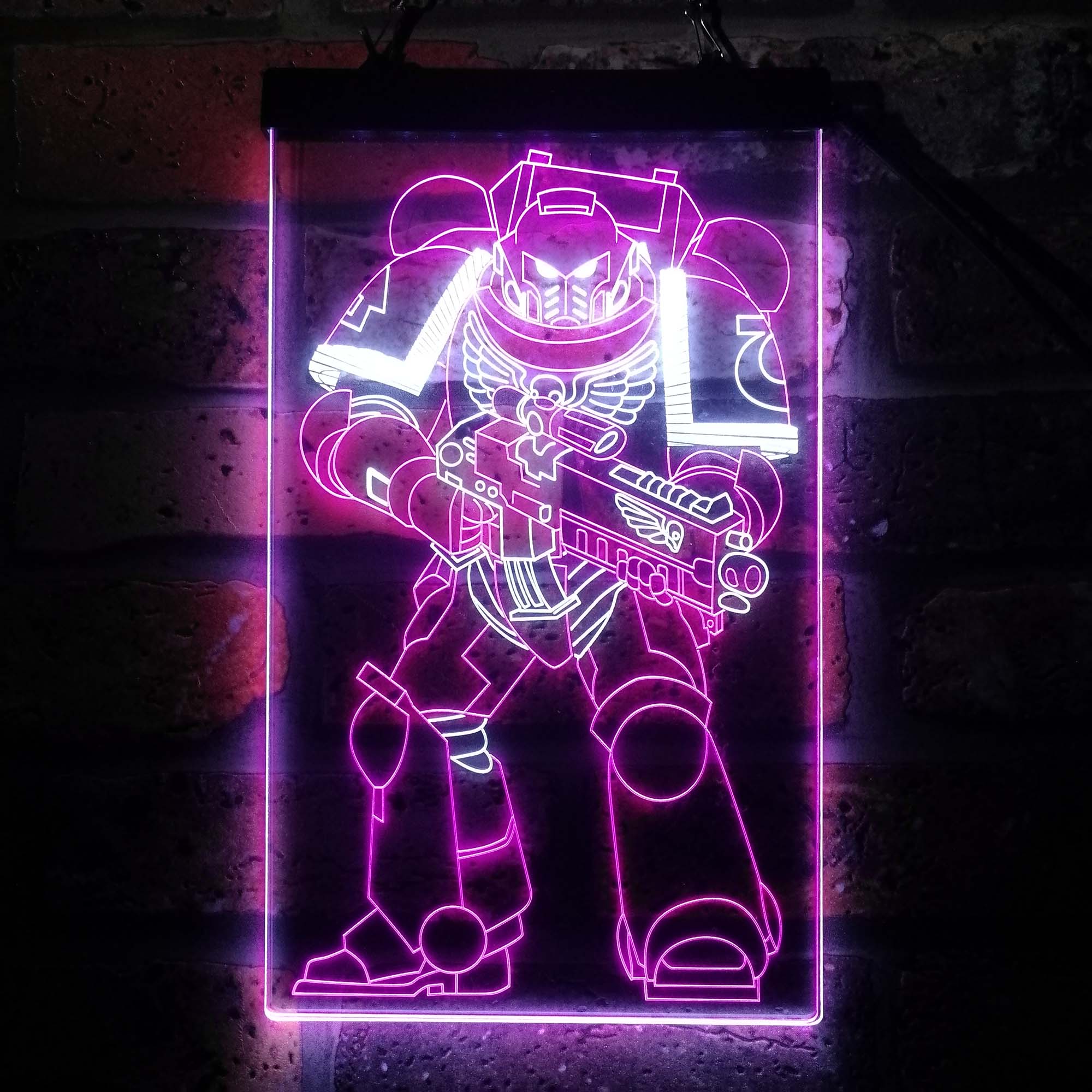 Space Marine Solider Neon LED Sign
