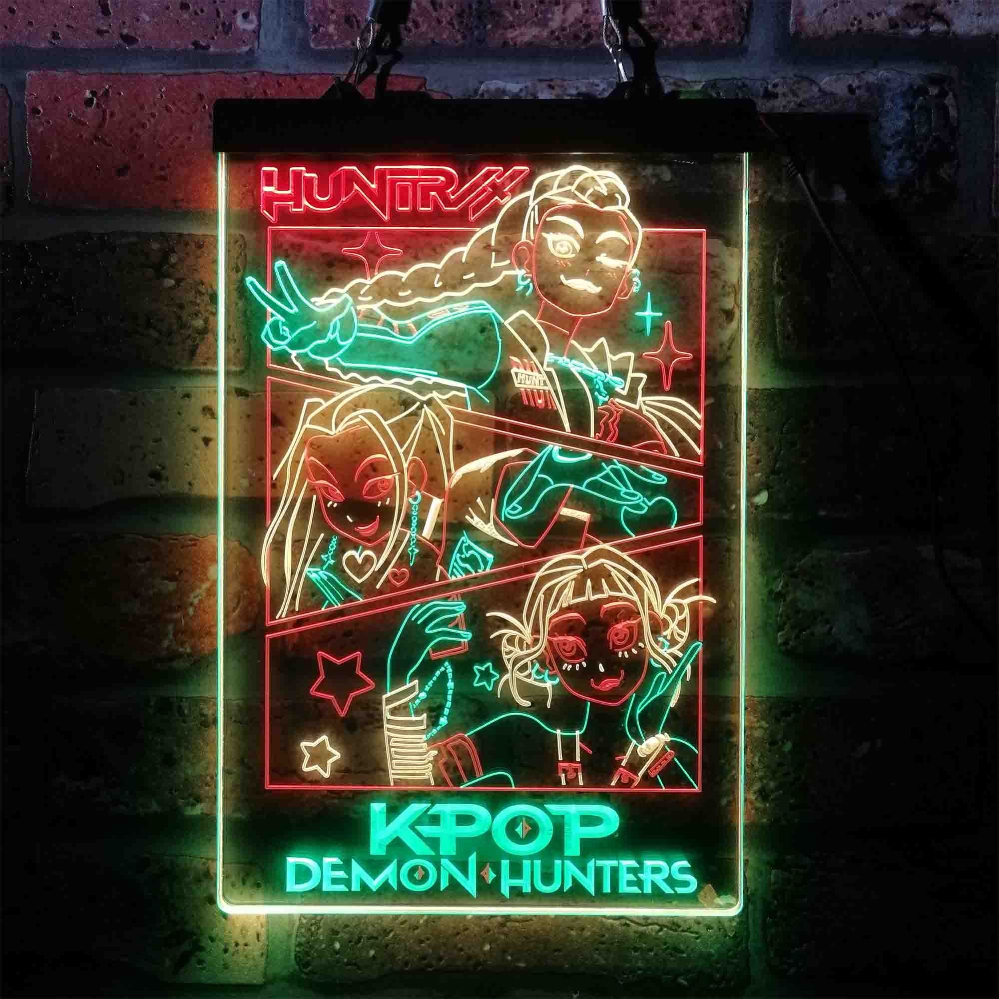 Kpop Demon Hunters Huntrix Neon LED Sign 3 Colors