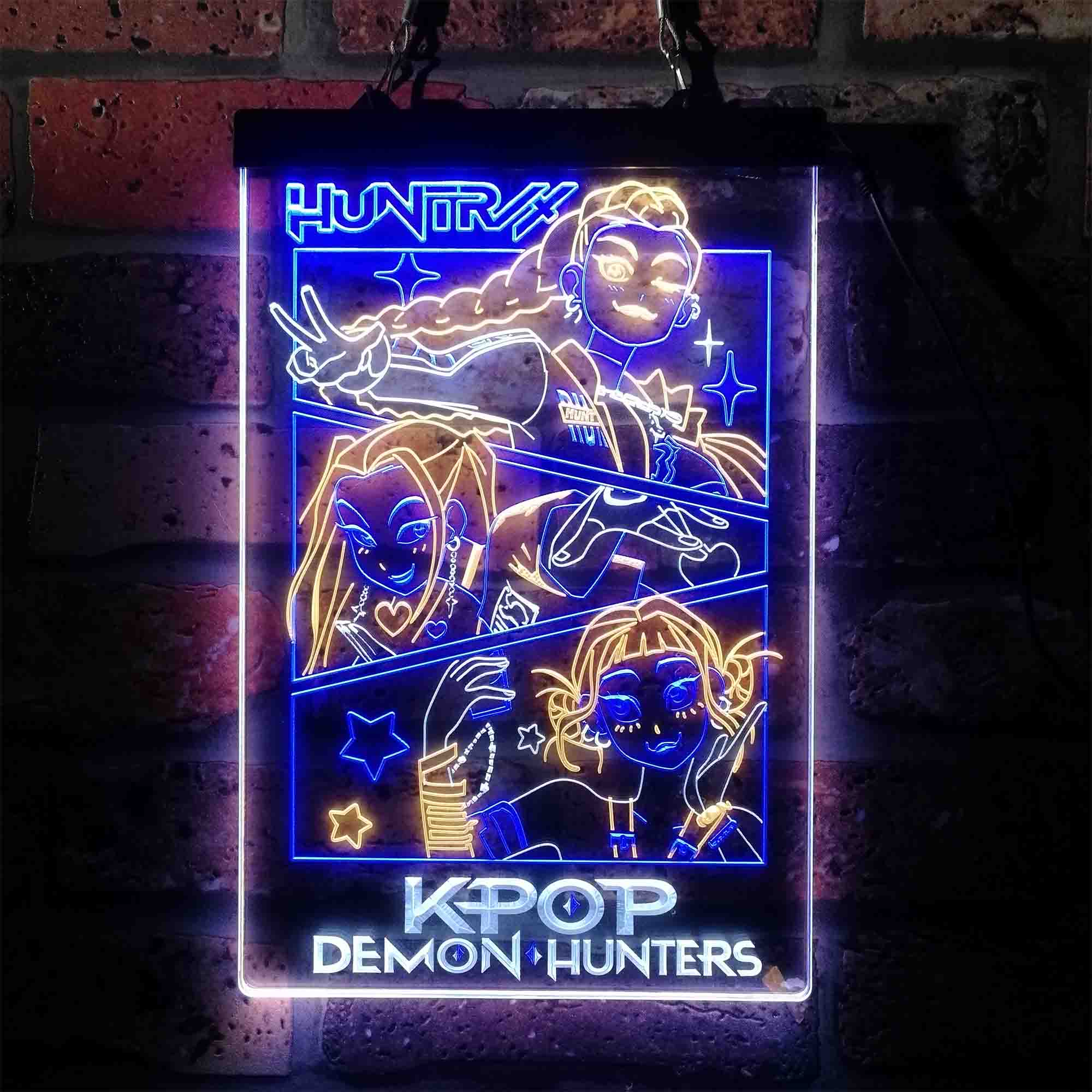 Kpop Demon Hunters Huntrix Neon LED Sign 3 Colors