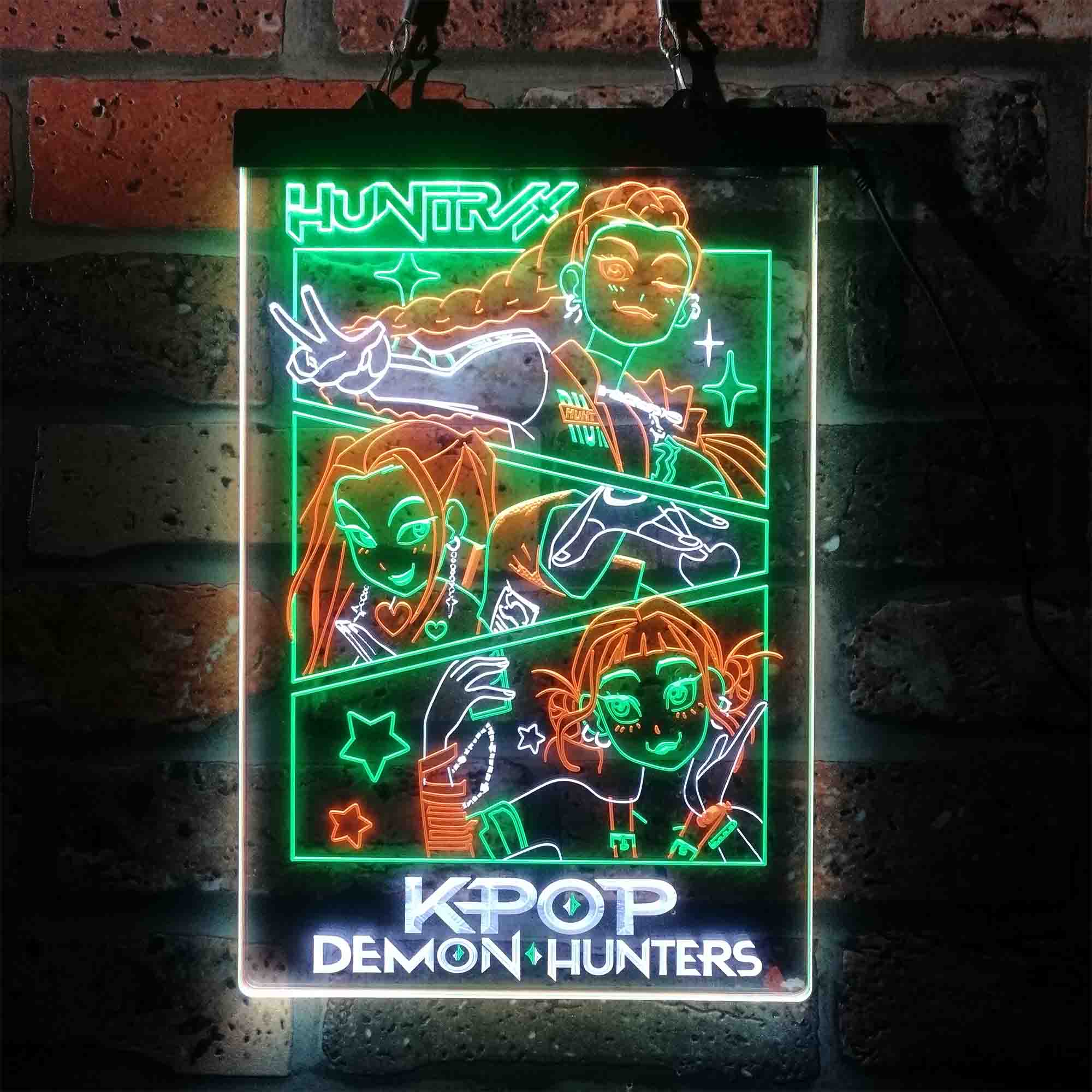 Kpop Demon Hunters Huntrix Neon LED Sign 3 Colors