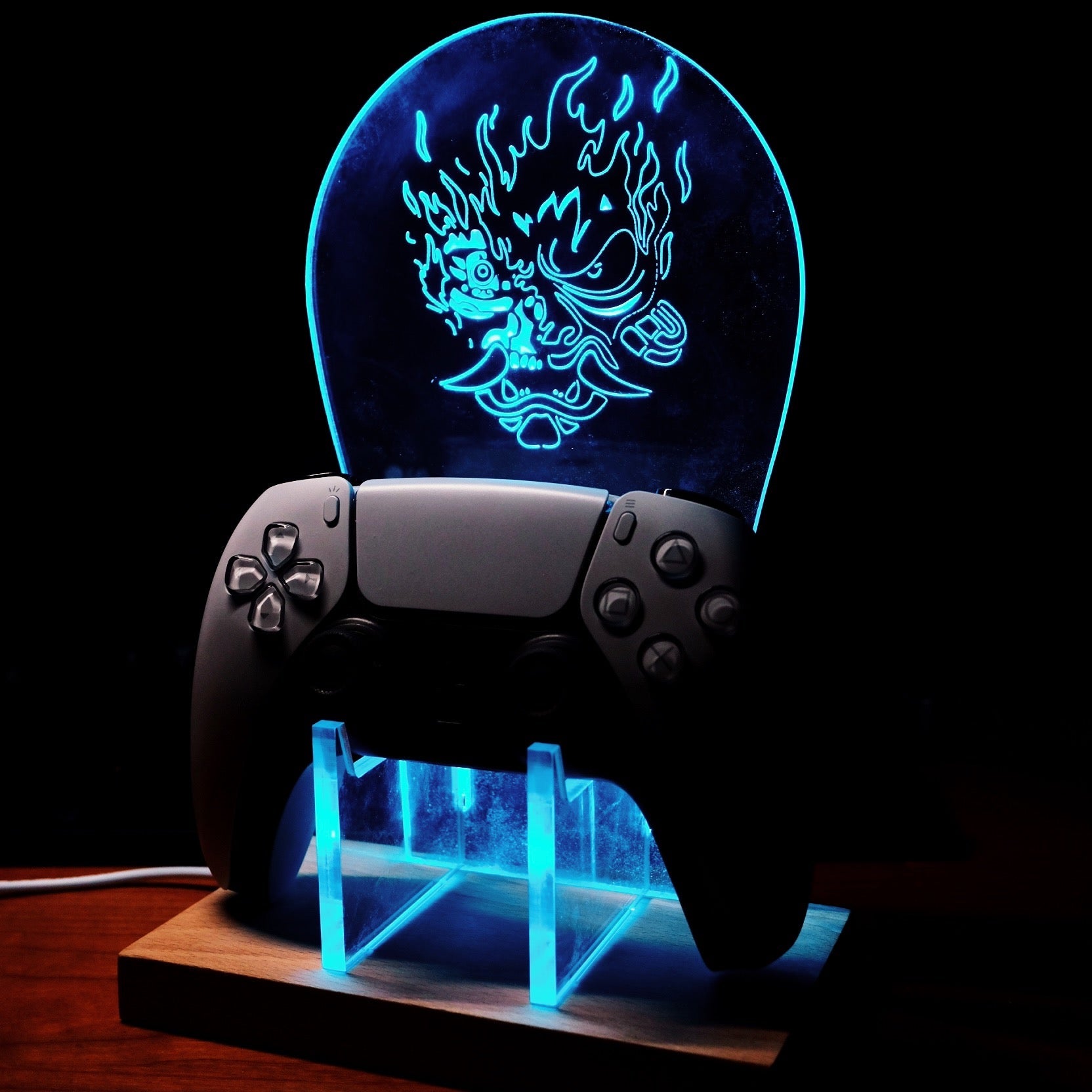 Cyberpunk 2077 LED RGB Gaming Headset Controller Stand