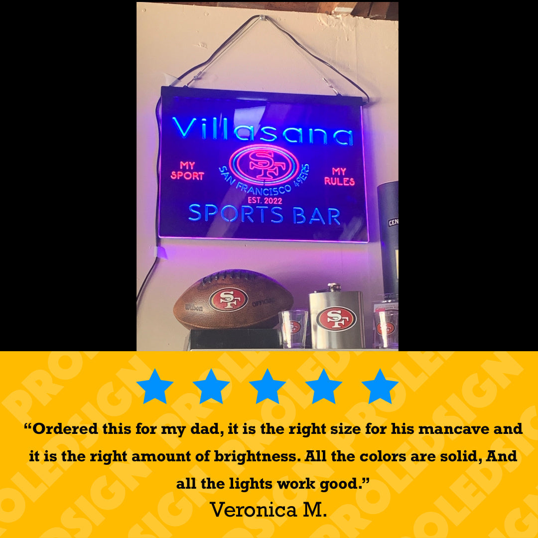 Personalized San Francisco 49ers Neon LED Sign