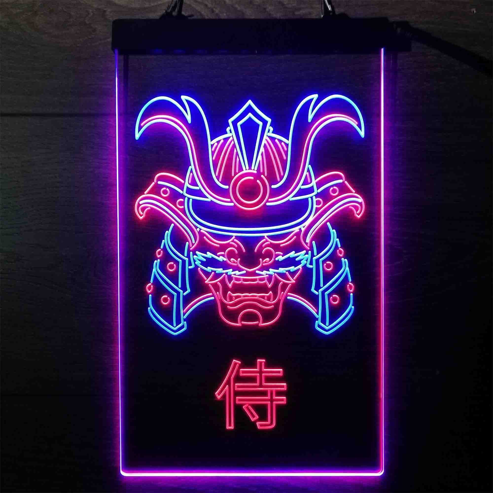 Japan Samurai Helmet Neon LED Sign
