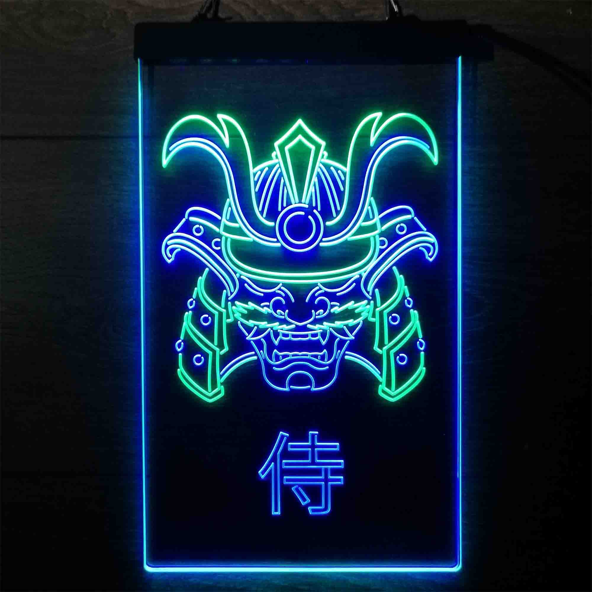 Japan Samurai Helmet Neon LED Sign