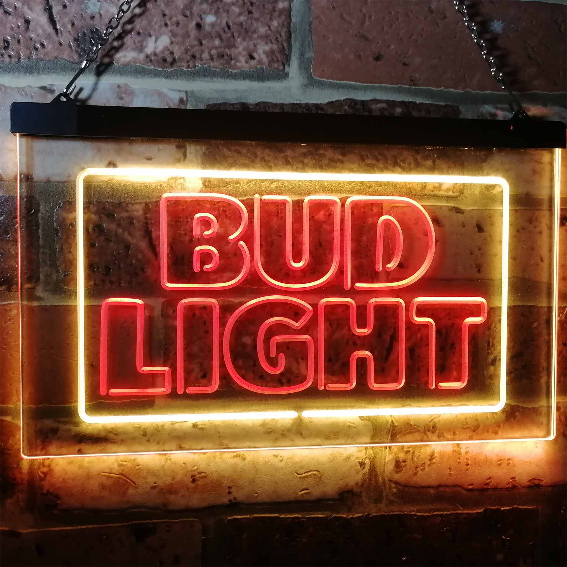 Bud Light Neon Light LED Sign Business & Industrial > Signage > Electric Signs > LED Signs Proledsign Red & Yellow 12 in W x 8 in H (30cm x 20cm) 