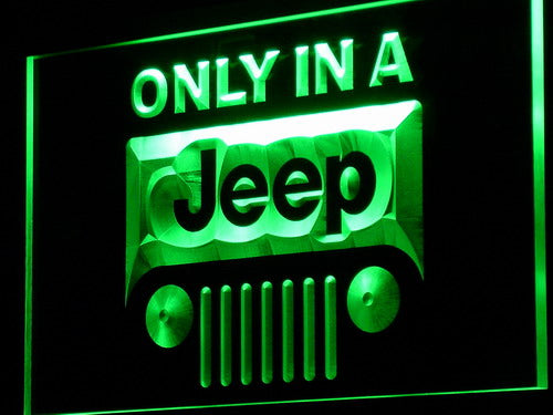 Only in a Jeep 4x4 LED Neon Sign