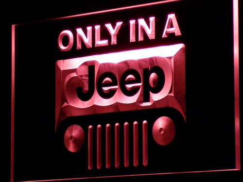 Only in a Jeep 4x4 LED Neon Sign