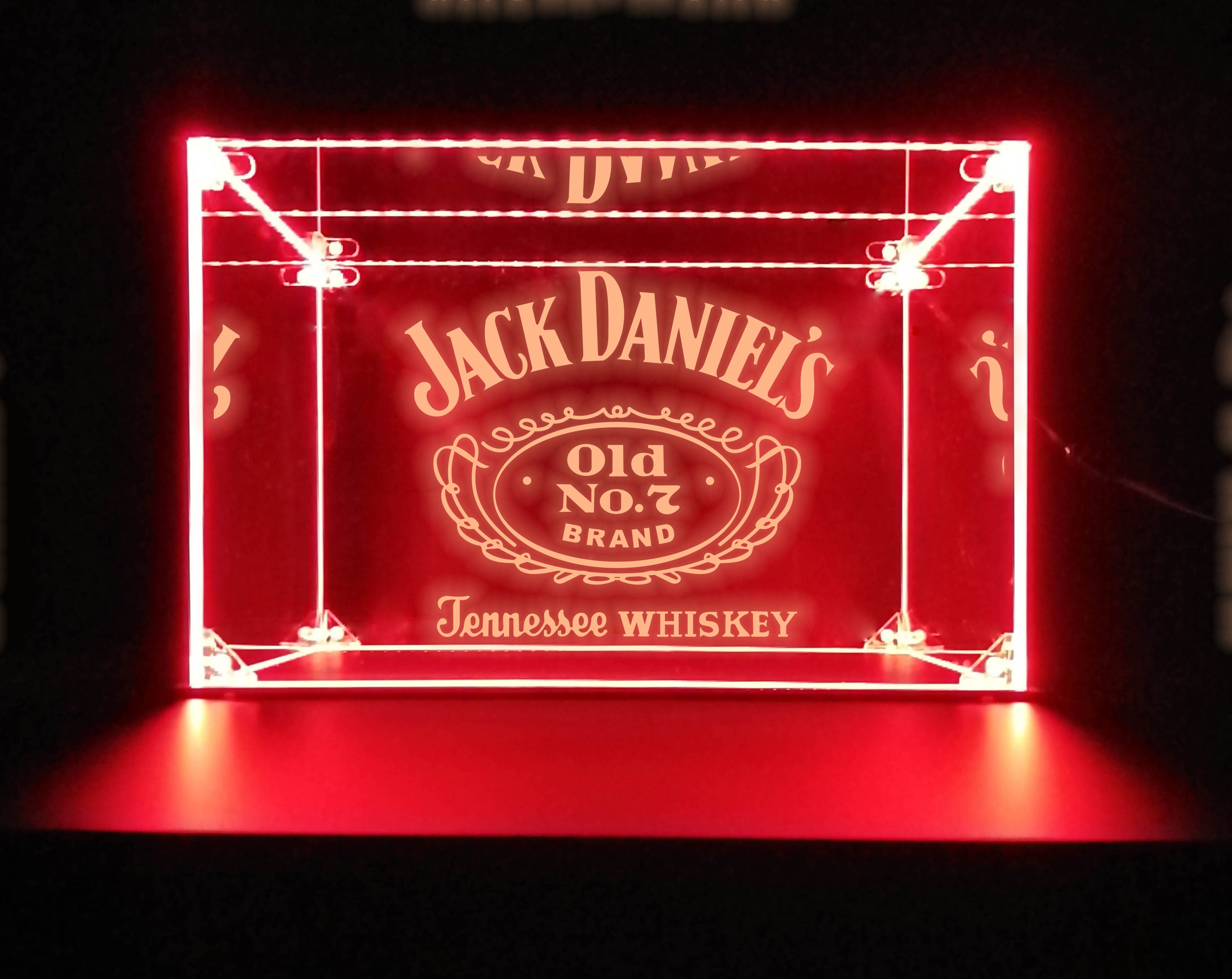 LED Display Case For Jack Daniel's Bar Liquor Bottles