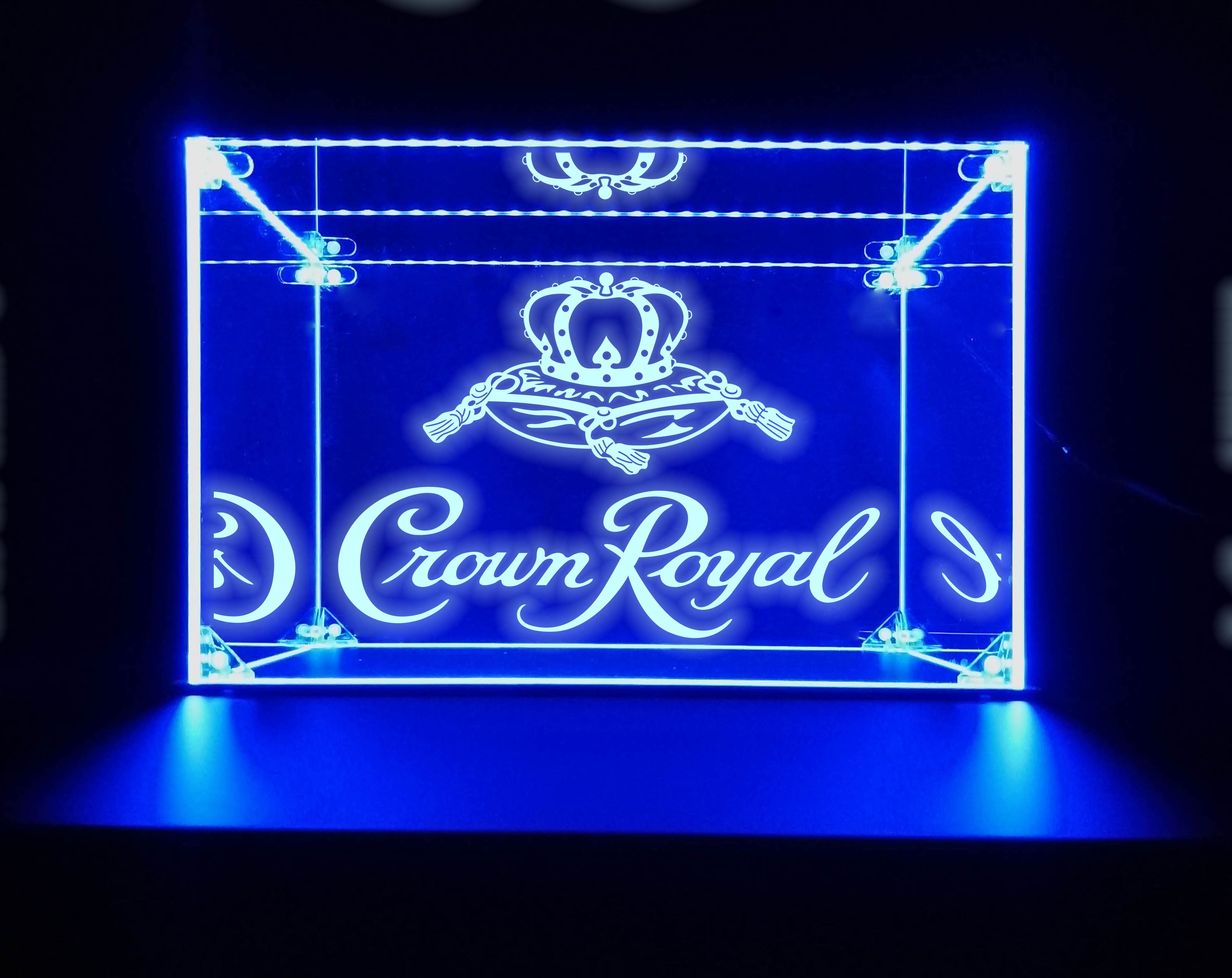 LED Display Case For Crown Royal Bar Liquor Bottles