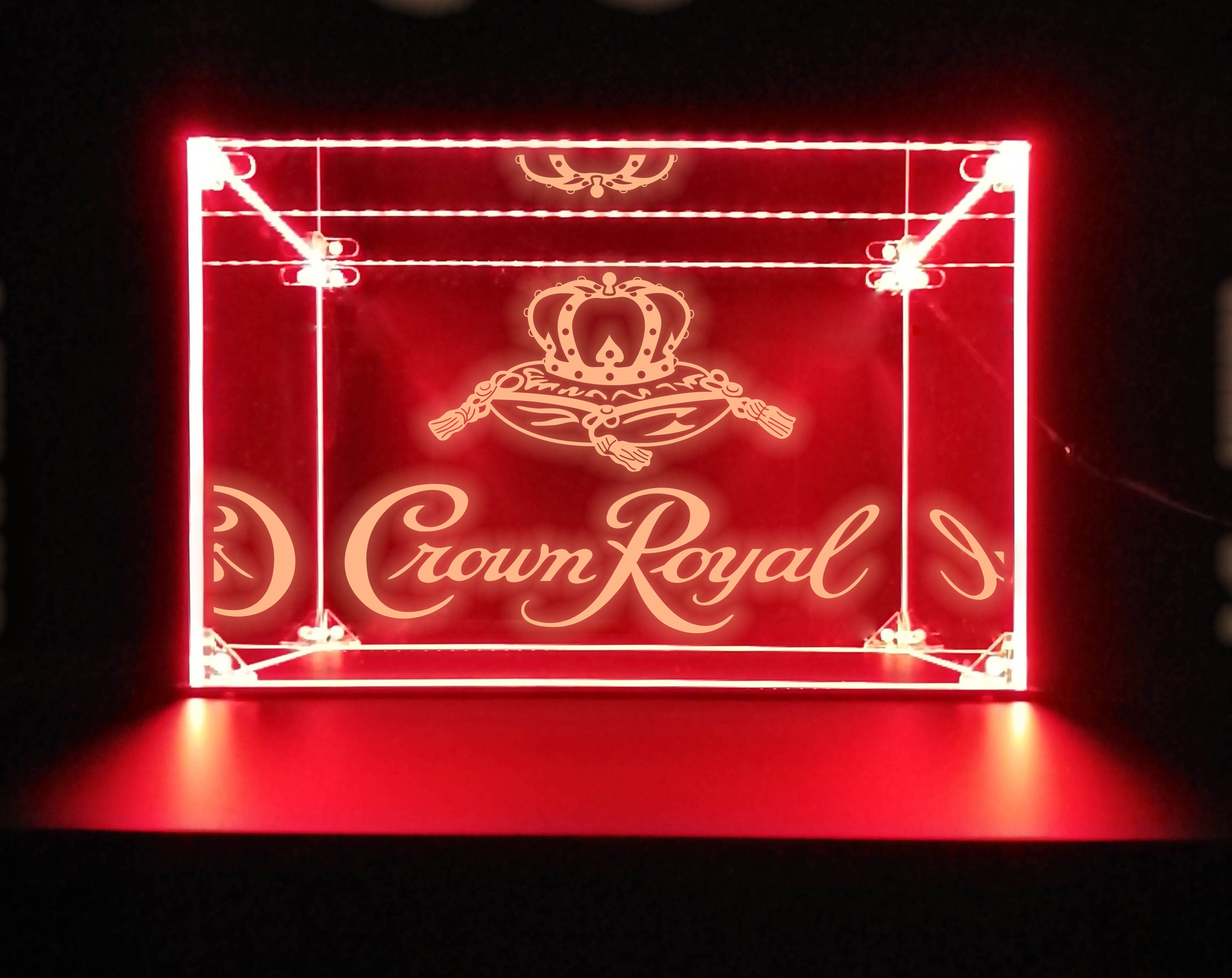 LED Display Case For Crown Royal Bar Liquor Bottles
