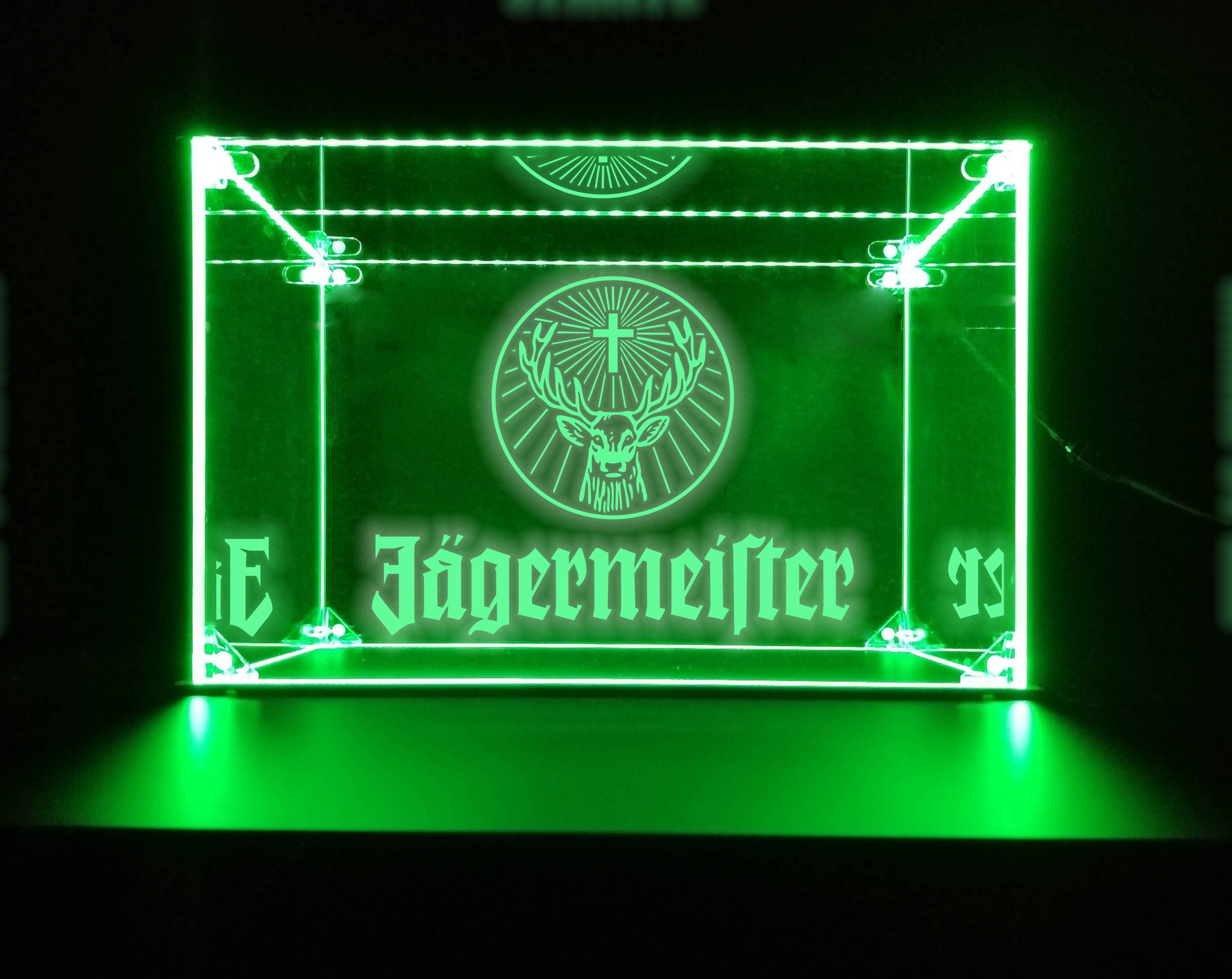 LED Display Case For Jagermeister Bar Liquor Bottles