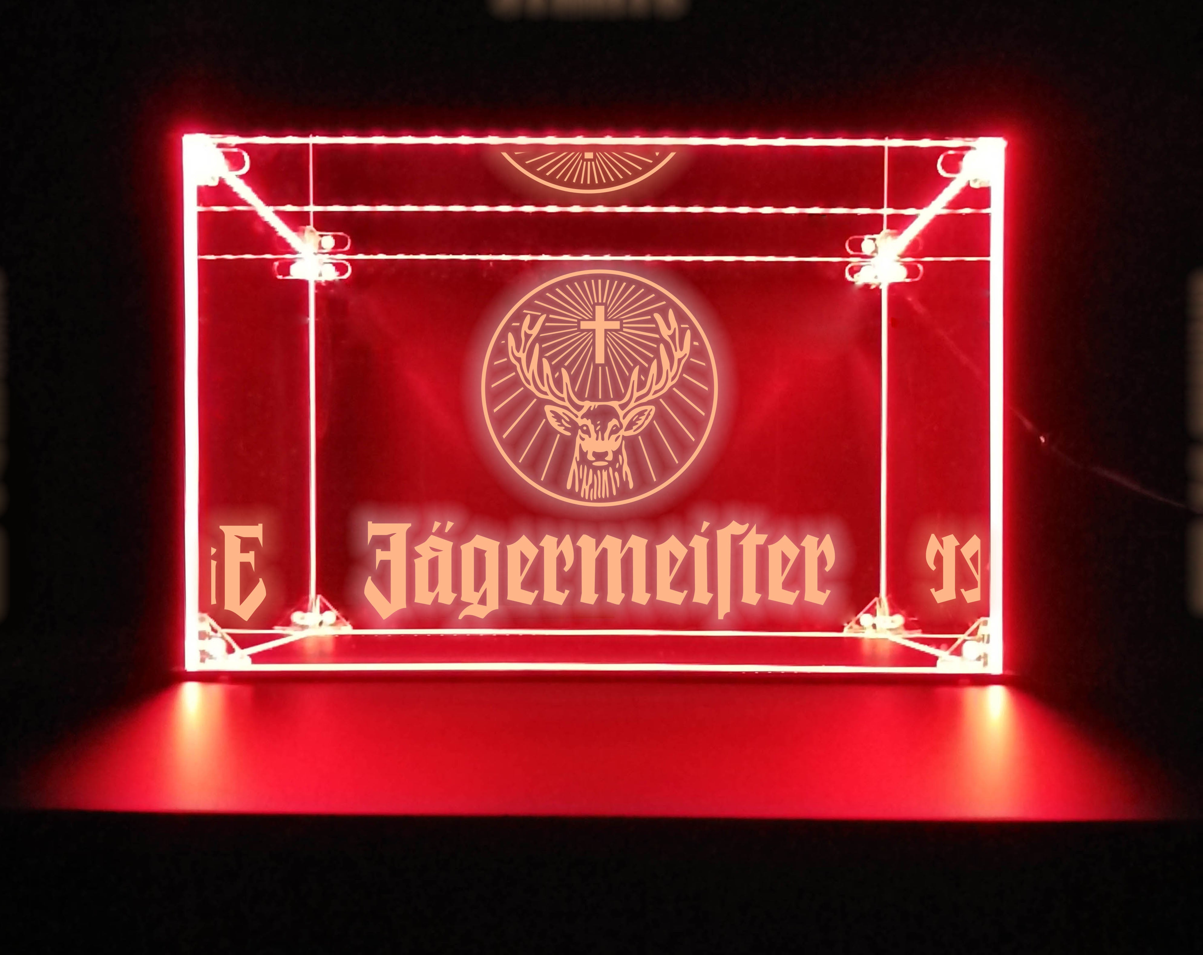 LED Display Case For Jagermeister Bar Liquor Bottles