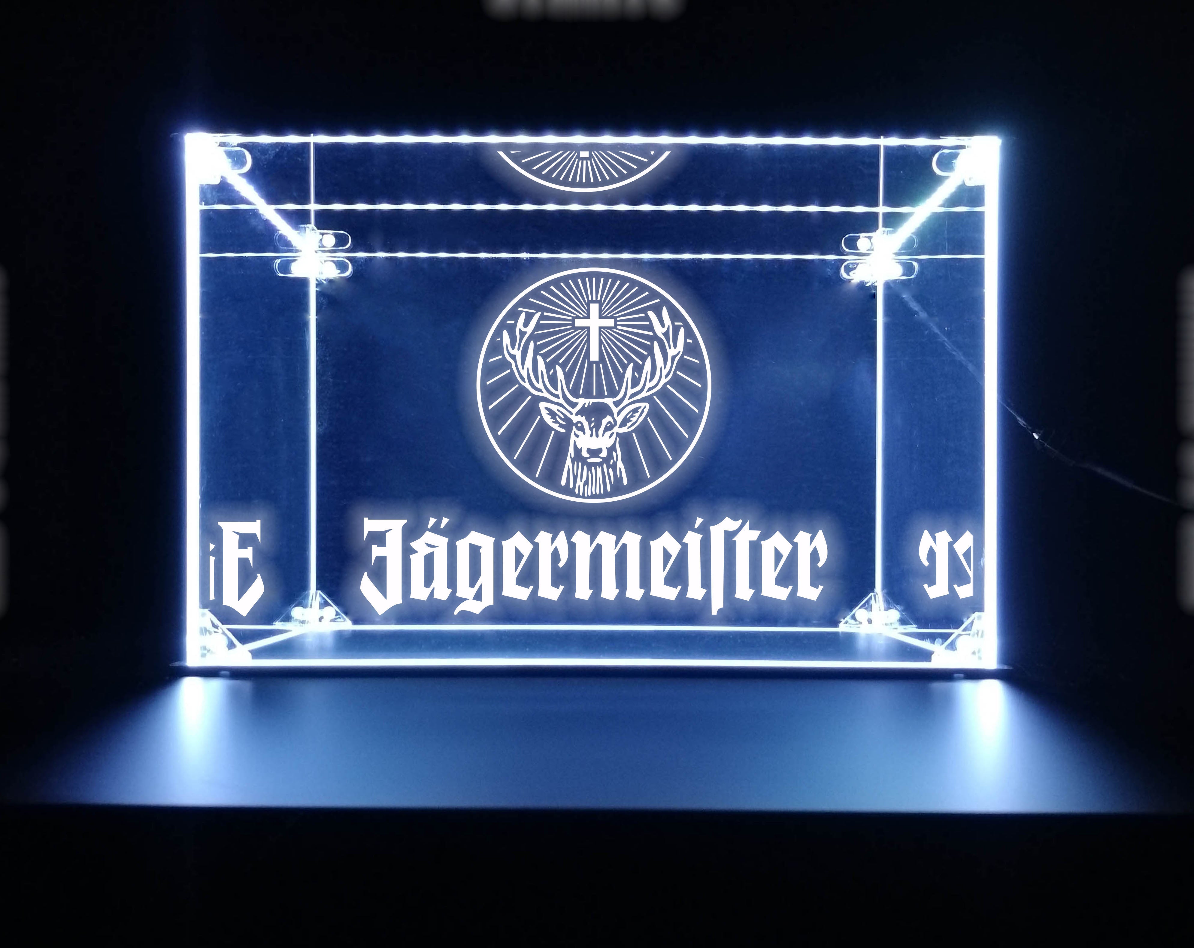 LED Display Case For Jagermeister Bar Liquor Bottles