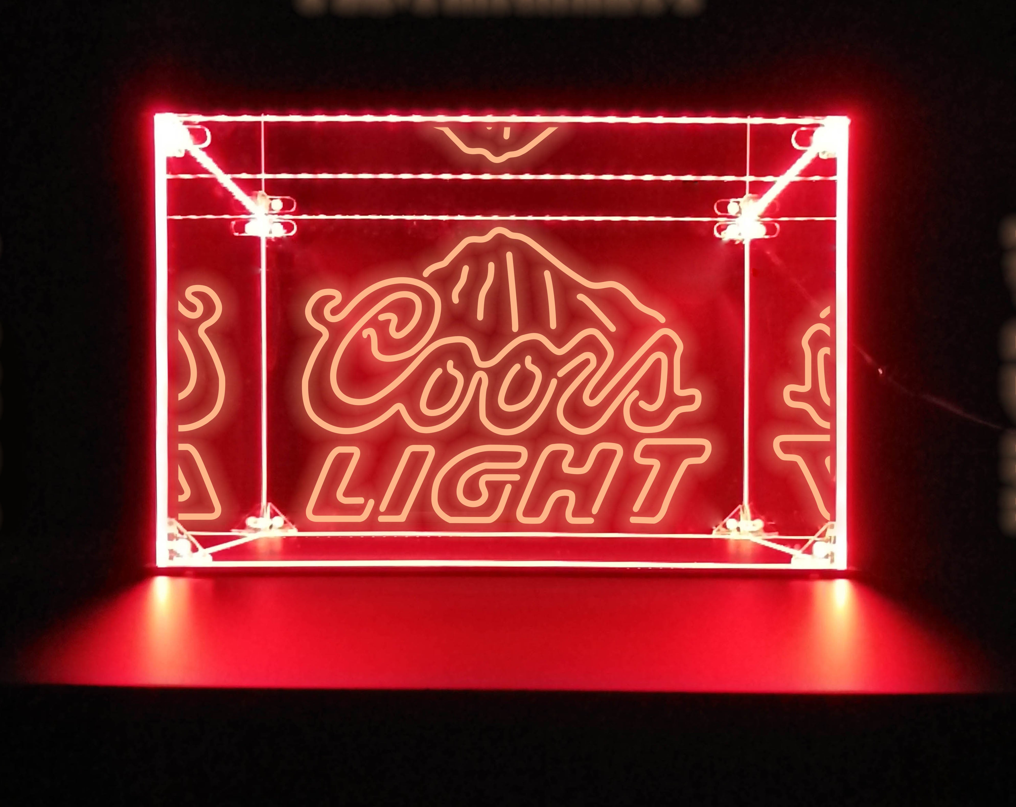LED Display Case For Coors Light Bar Liquor Bottles