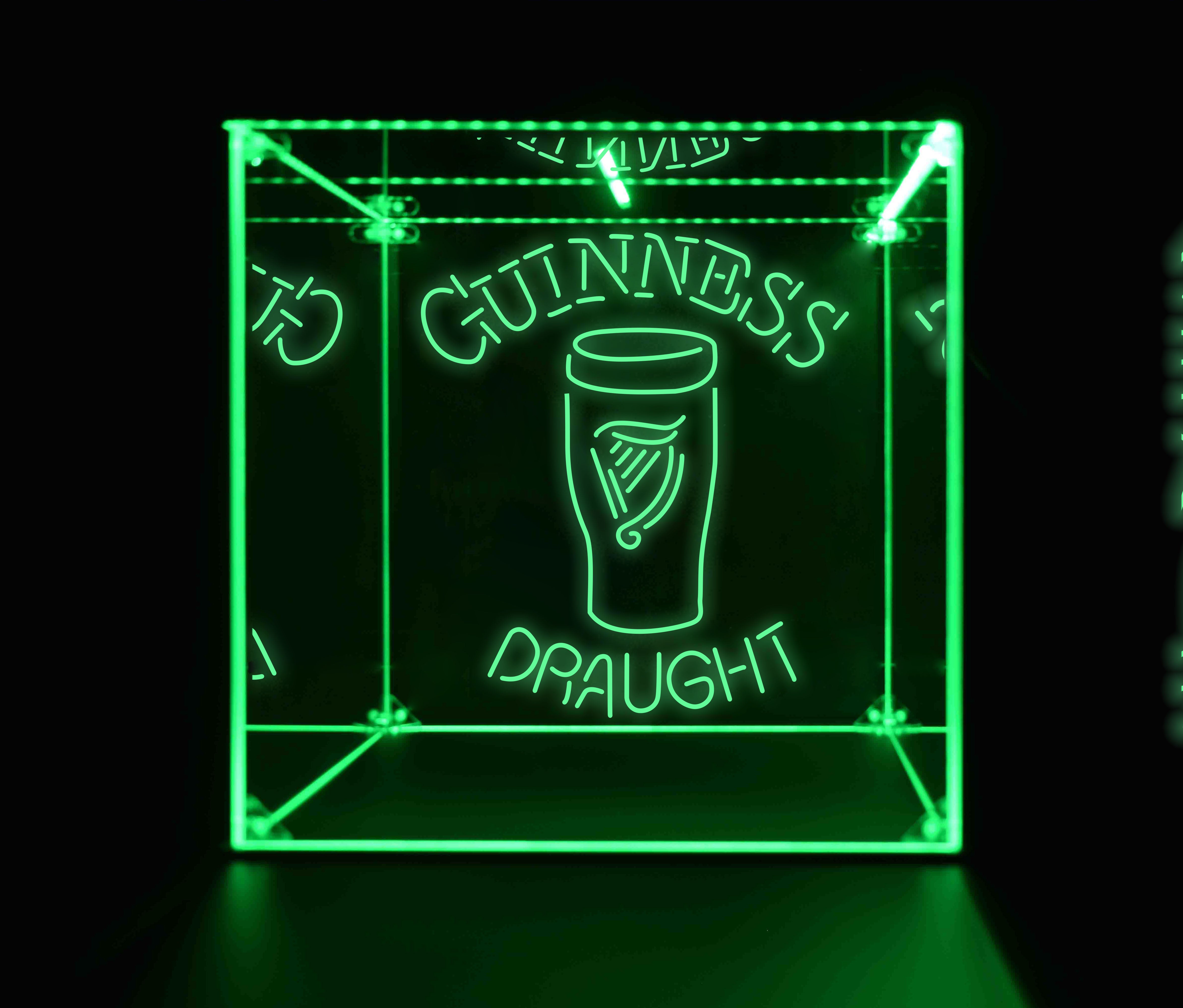 Wine, Champagne, Liquor, Beverage Bottle LED Display Case, Guinness Collection