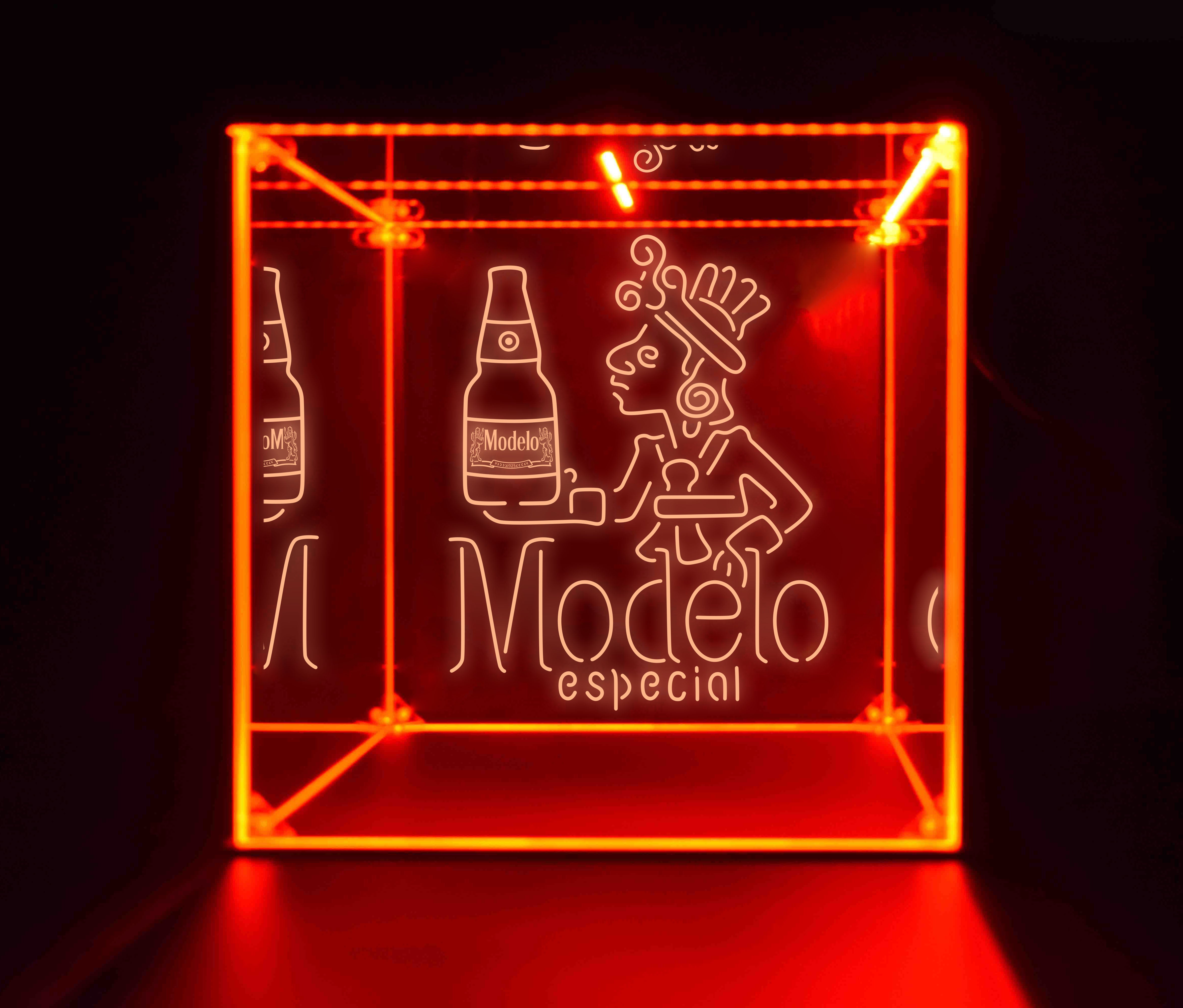 Wine, Champagne, Liquor, Beverage Bottle LED Display Case, Modelo Collection
