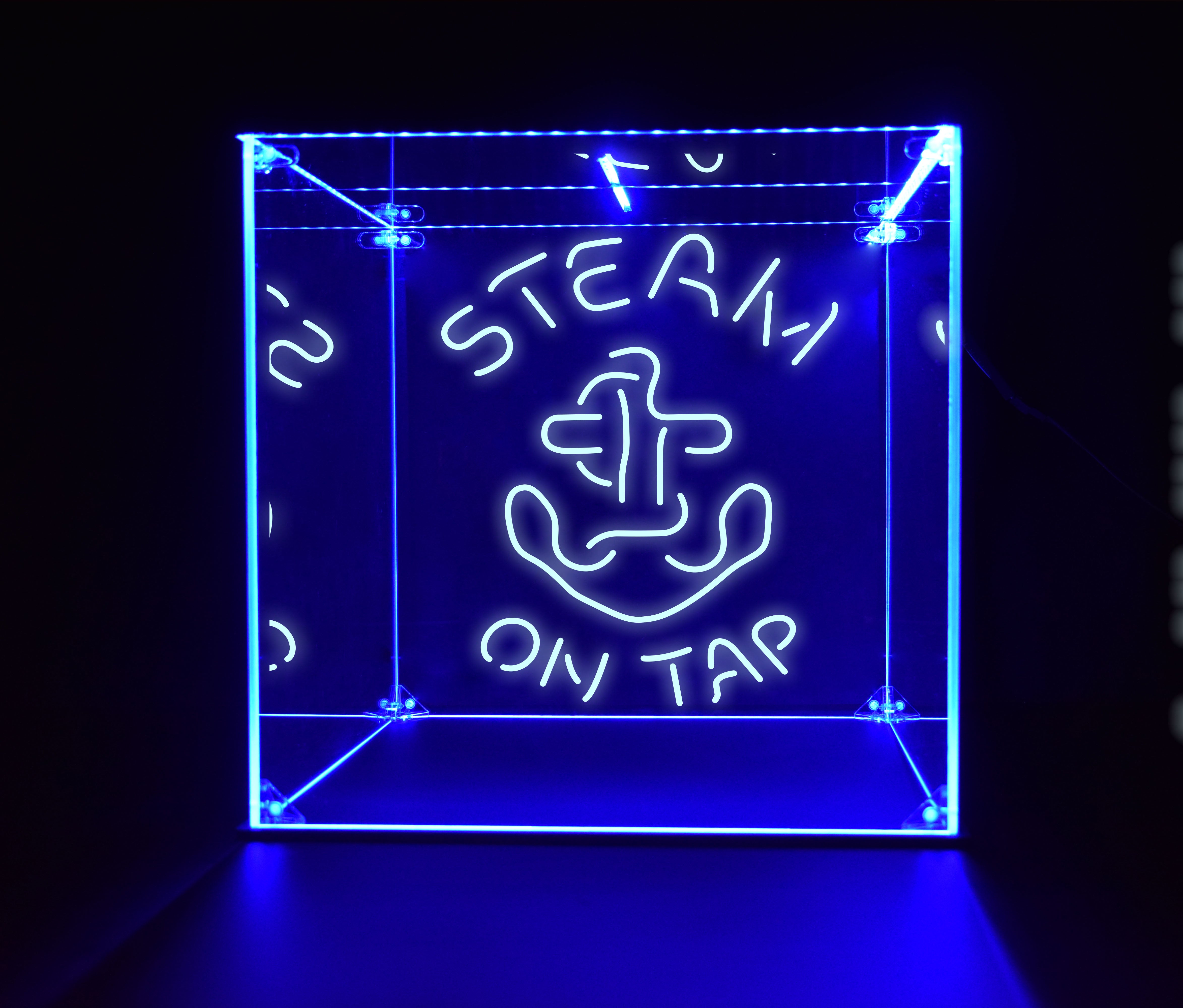 Wine, Champagne, Liquor, Beverage Bottle LED Display Case, Anchor Steam Collection