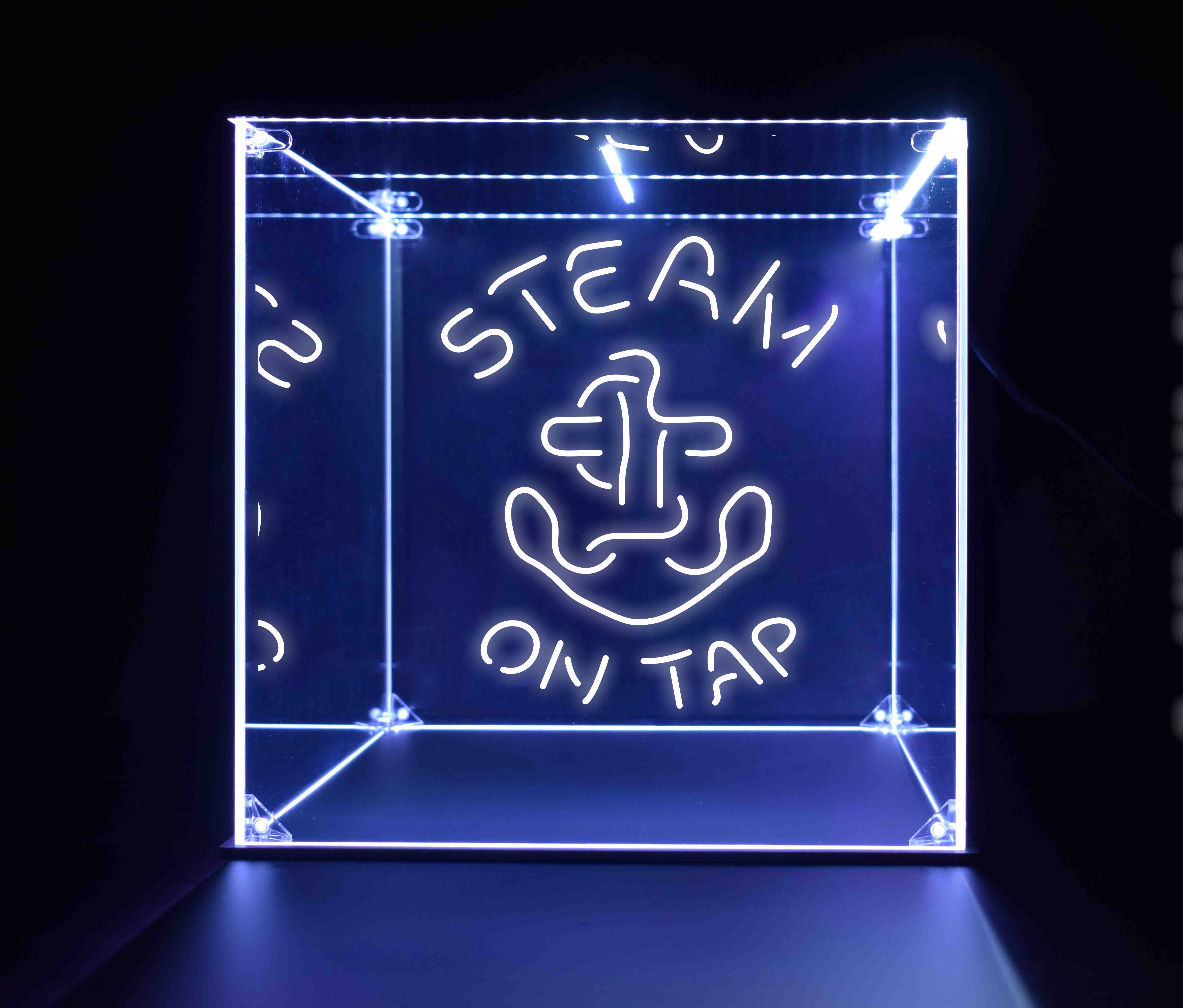 Wine, Champagne, Liquor, Beverage Bottle LED Display Case, Anchor Steam Collection