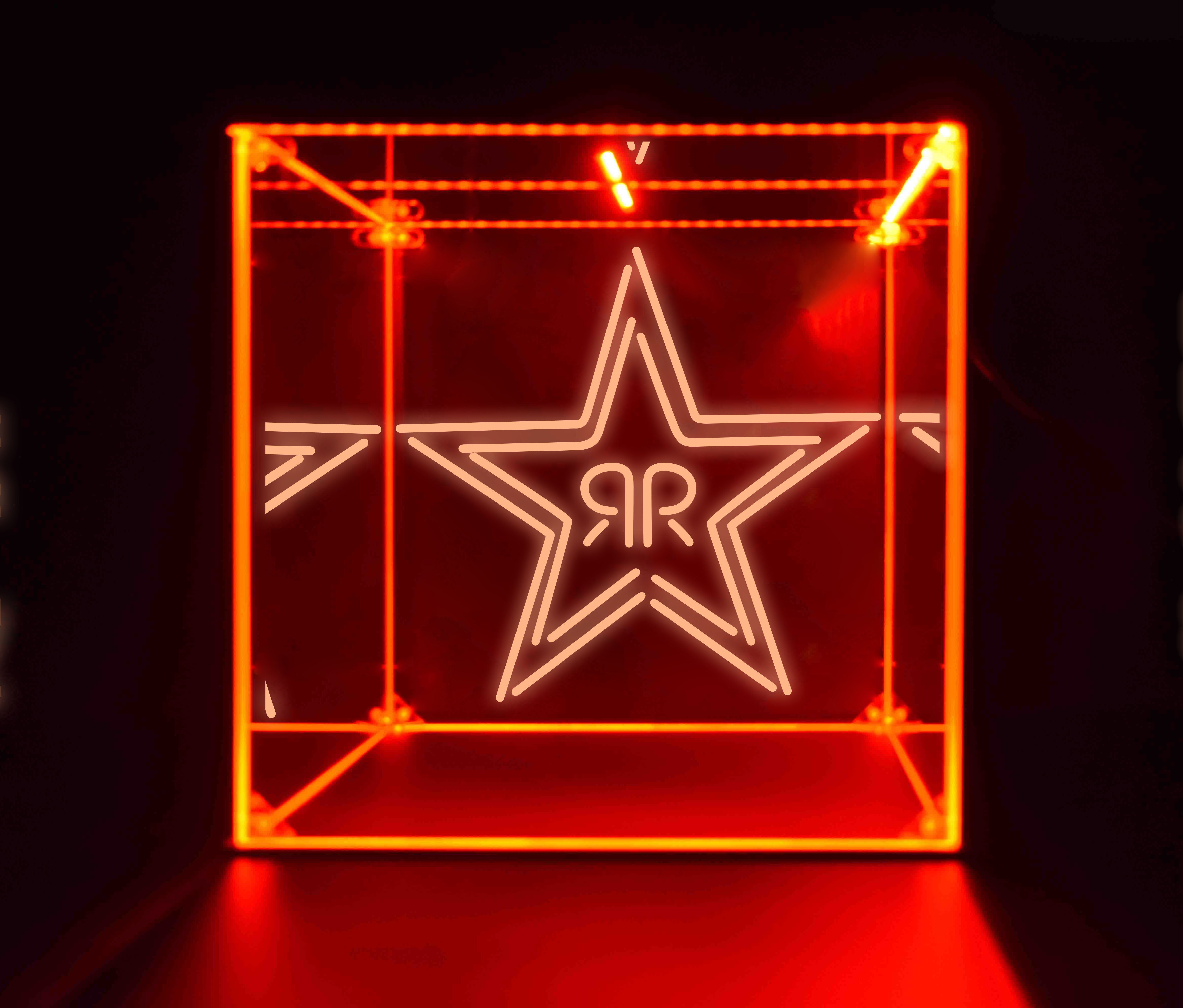 Wine, Champagne, Liquor, Beverage Bottle LED Display Case, Rockstar Collection