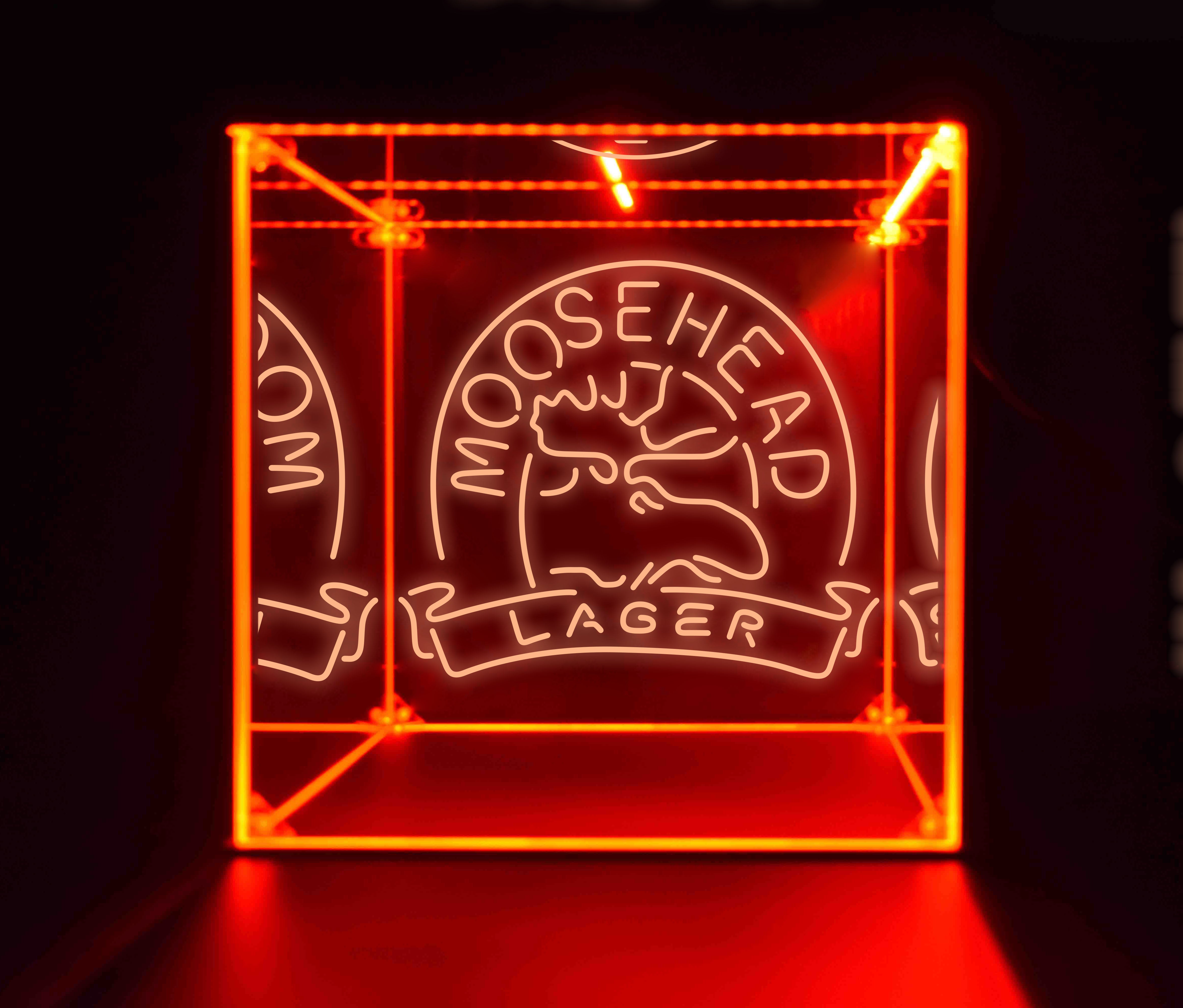 Wine, Champagne, Liquor, Beverage Bottle LED Display Case, Moosehead Collection