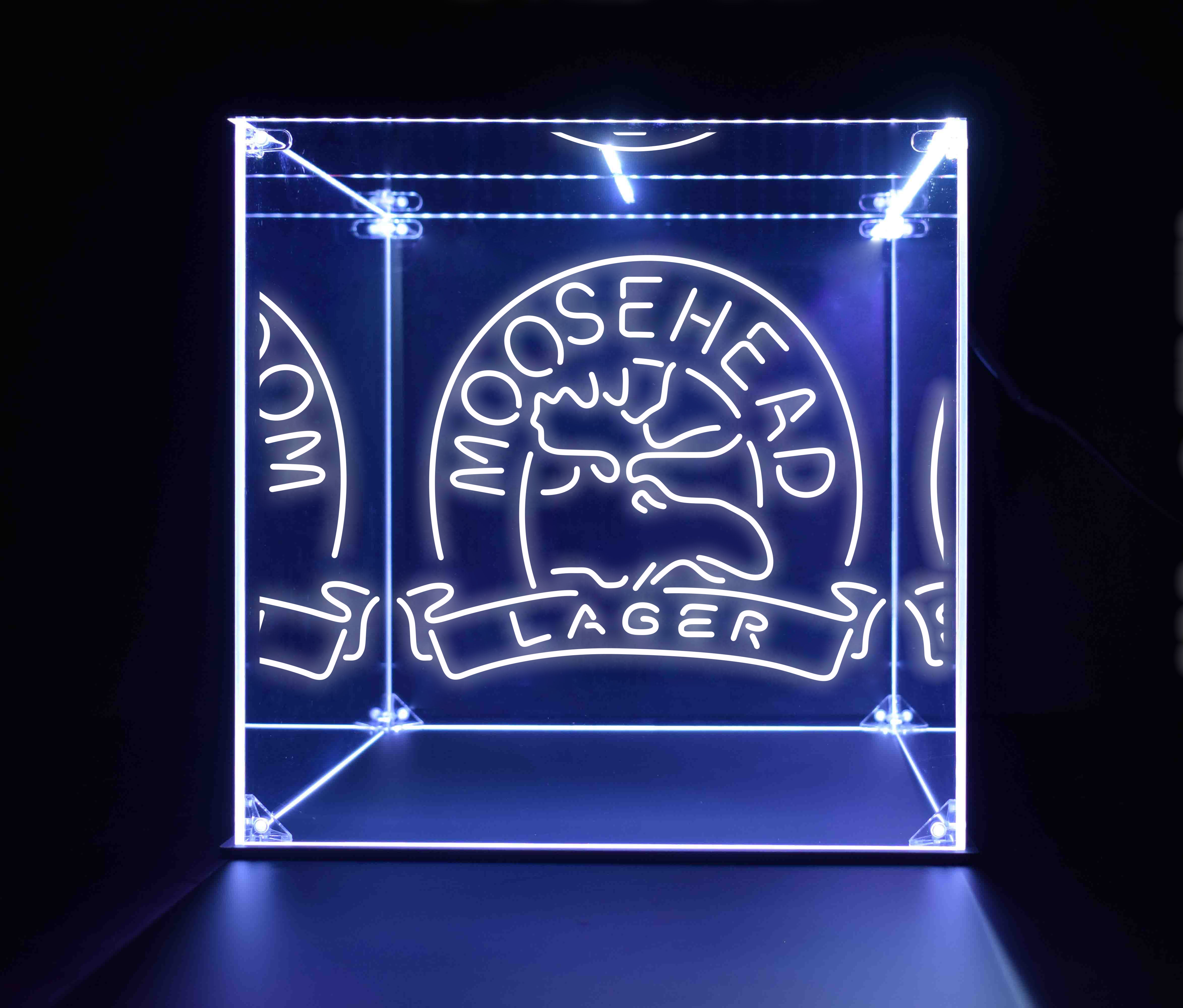 Wine, Champagne, Liquor, Beverage Bottle LED Display Case, Moosehead Collection