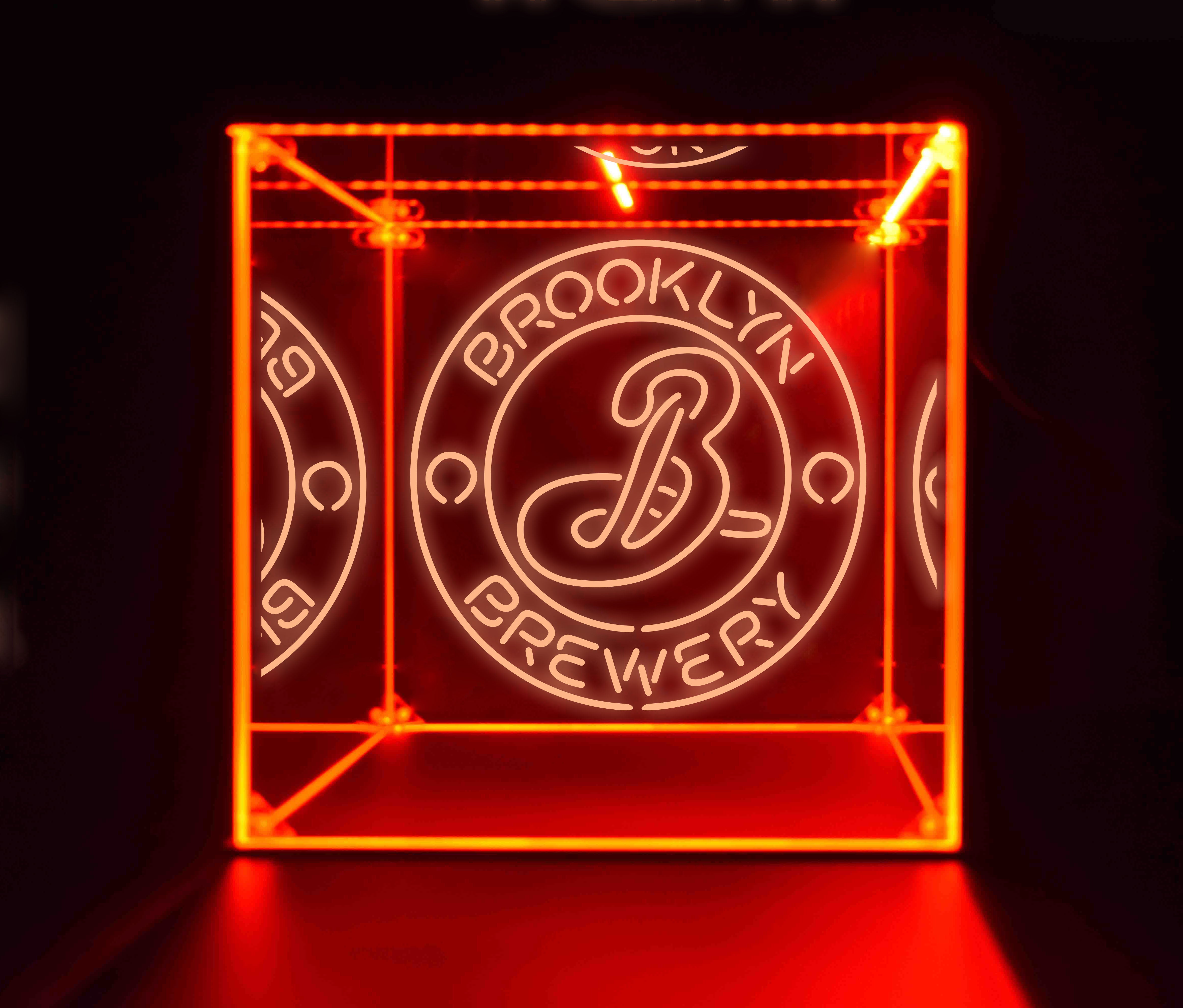 Wine, Champagne, Liquor, Beverage Bottle LED Display Case, Brooklyn Brewery Collection