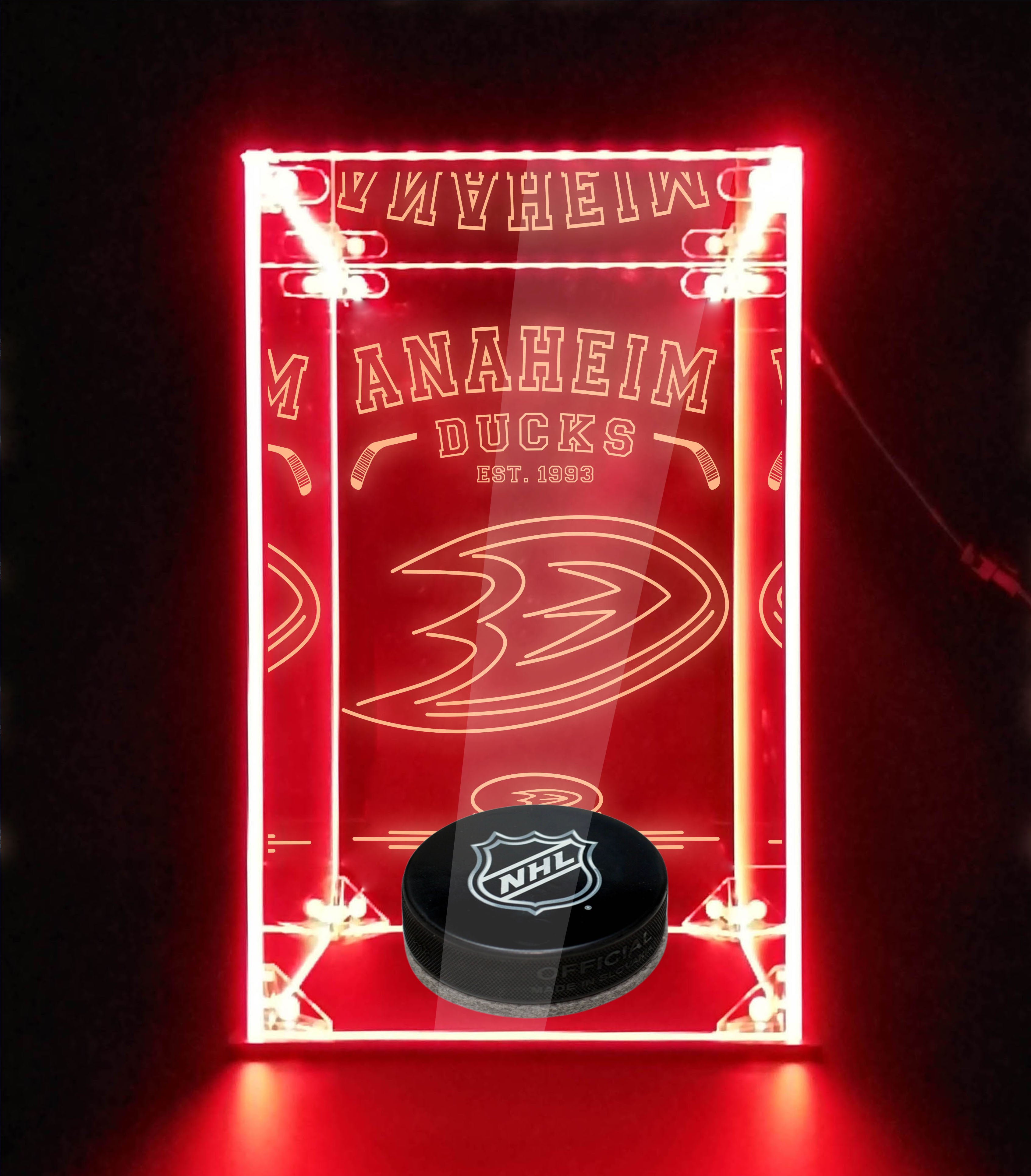 LED Display Case For Anahemi Ducks Sports Memorabilia