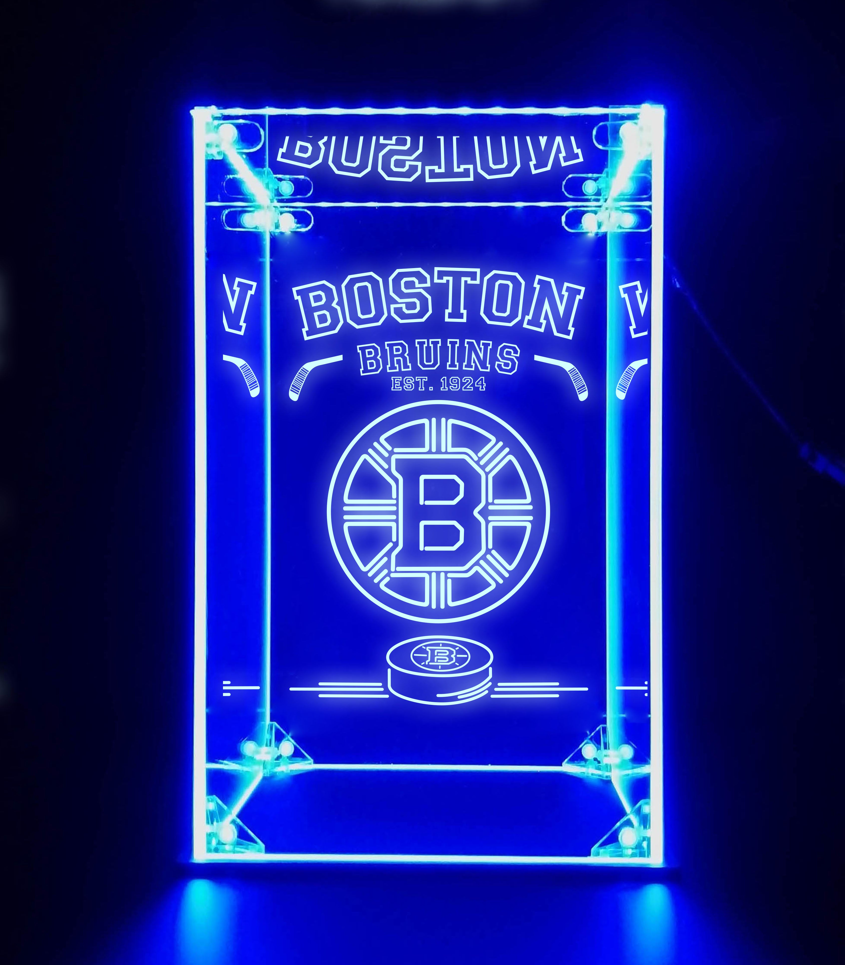 LED Display Case For Boston Bruins Sports Memorabilia