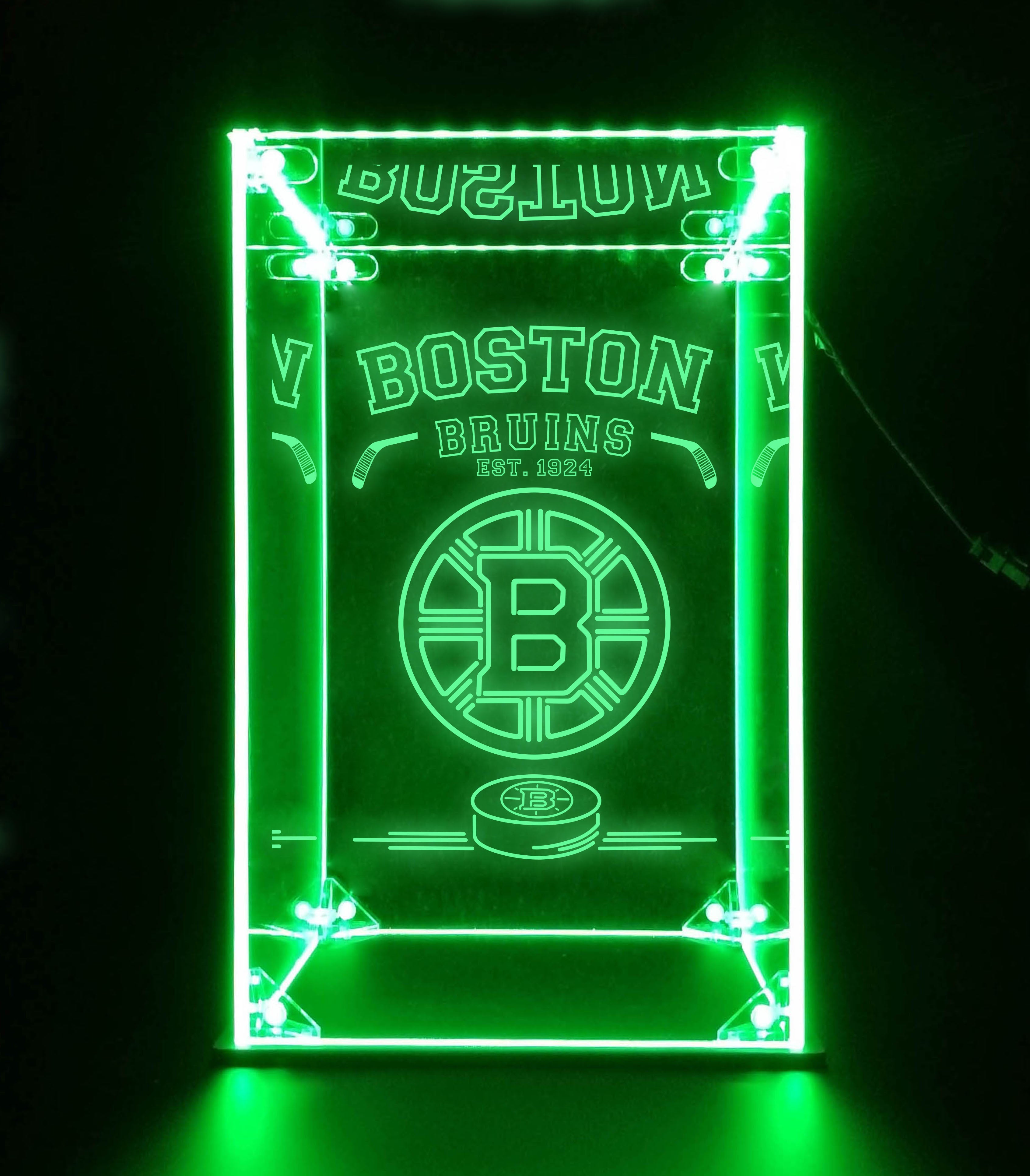 LED Display Case For Boston Bruins Sports Memorabilia