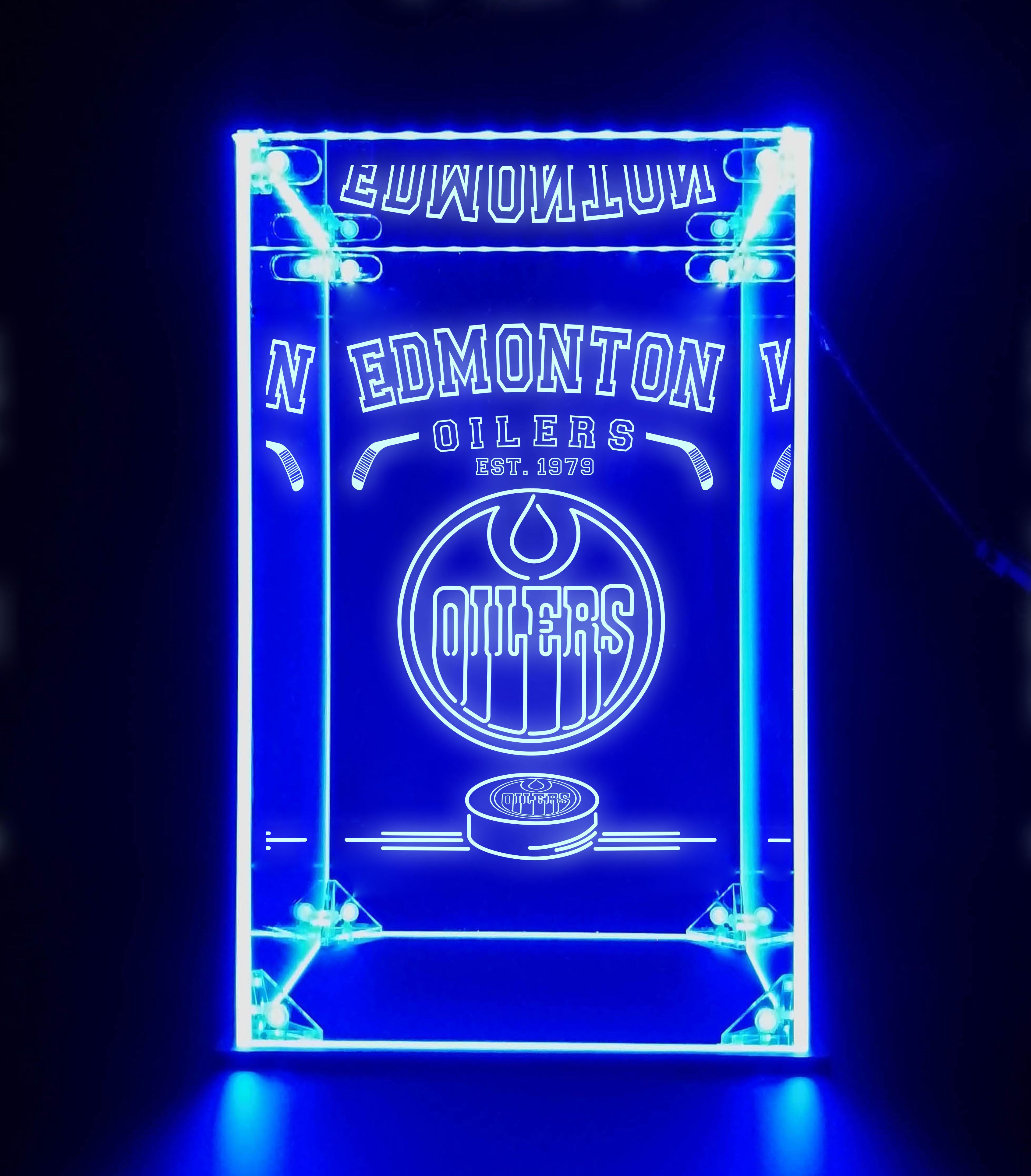 LED Display Case For Edmonton Oilers Sports Memorabilia