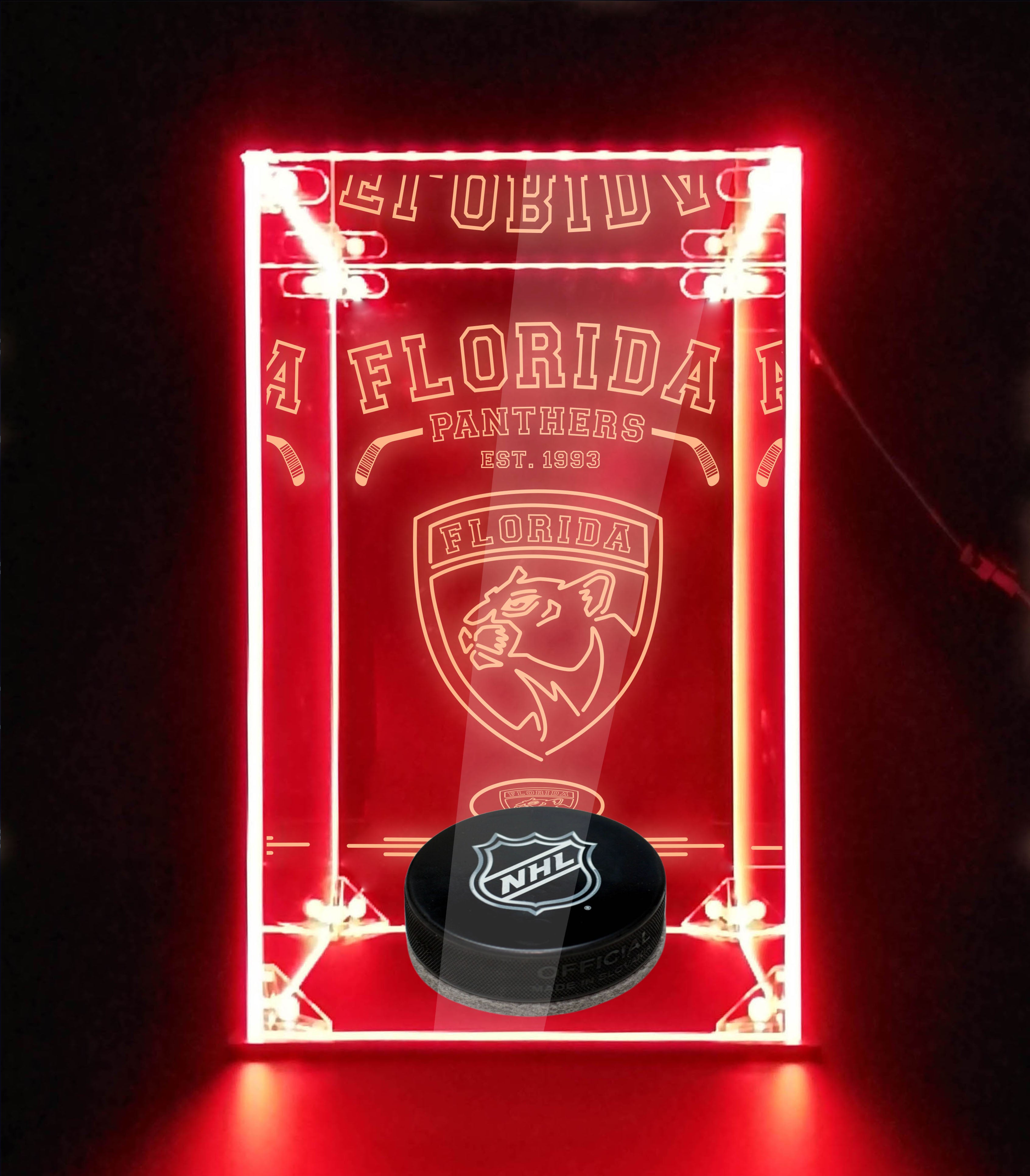 LED Display Case For Florida Panthers Sports Memorabilia