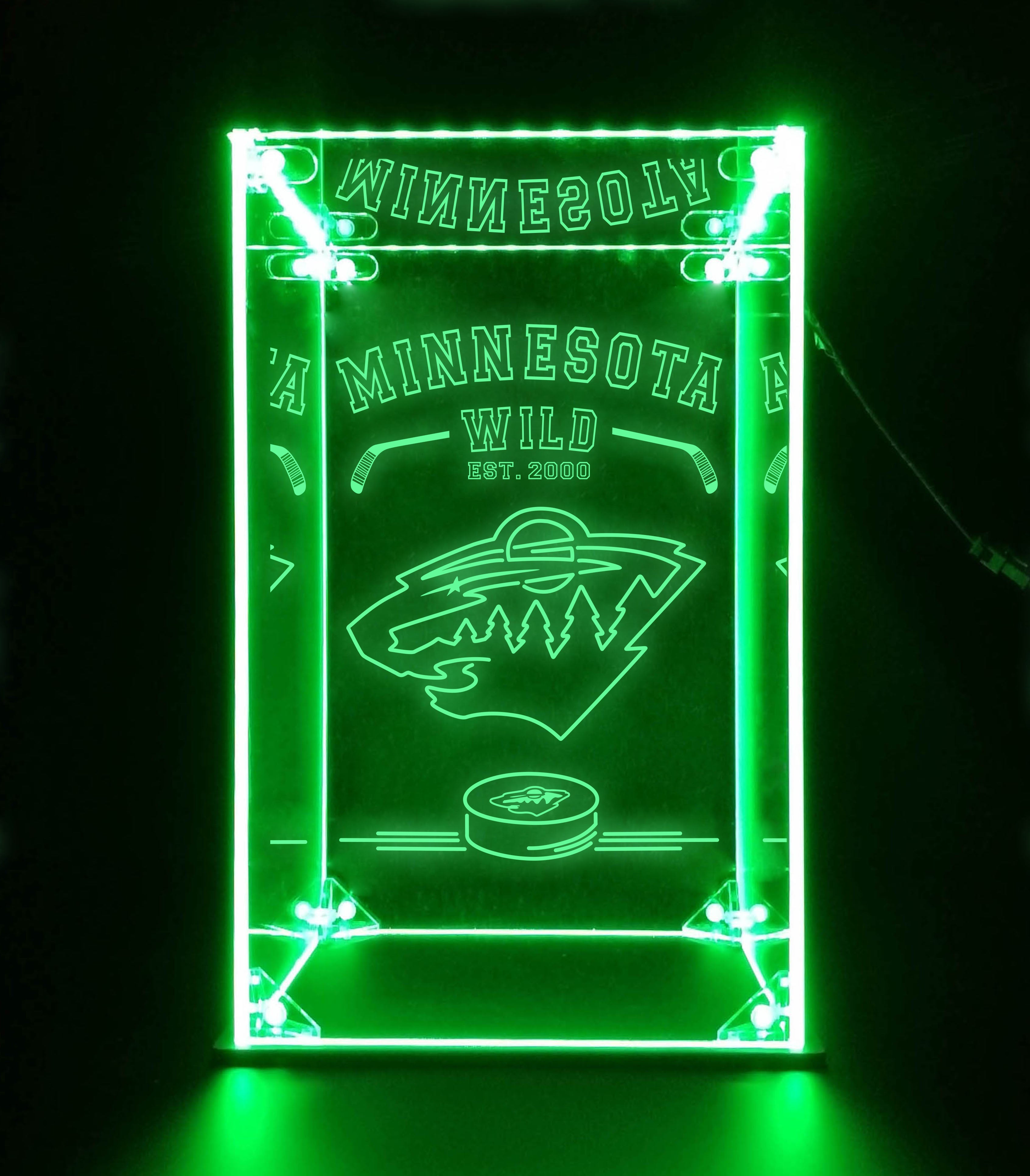 LED Display Case For Minnesota Wild Sports Memorabilia