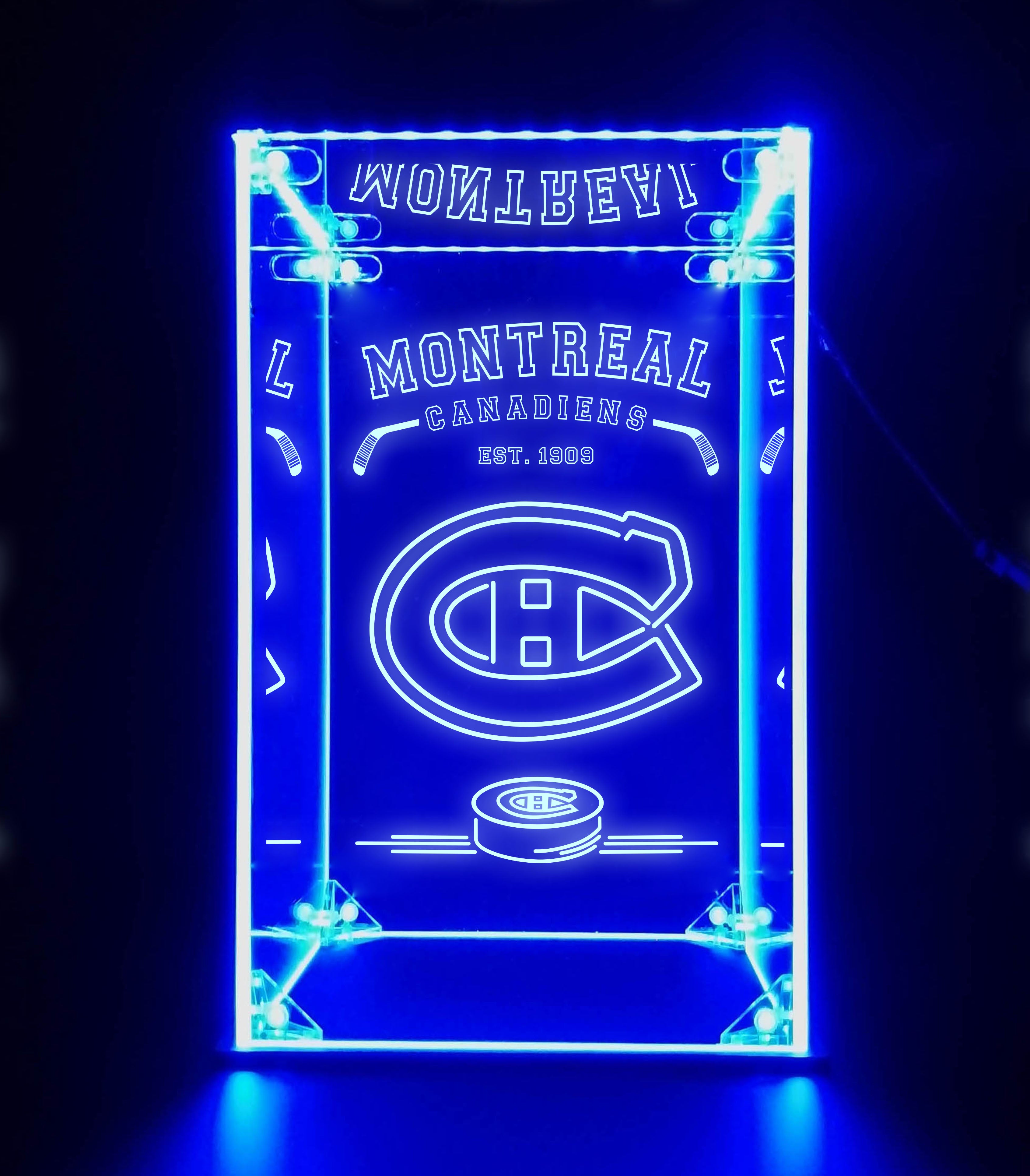 LED Display Case For Montreal Canadiens Sports Memorabilia