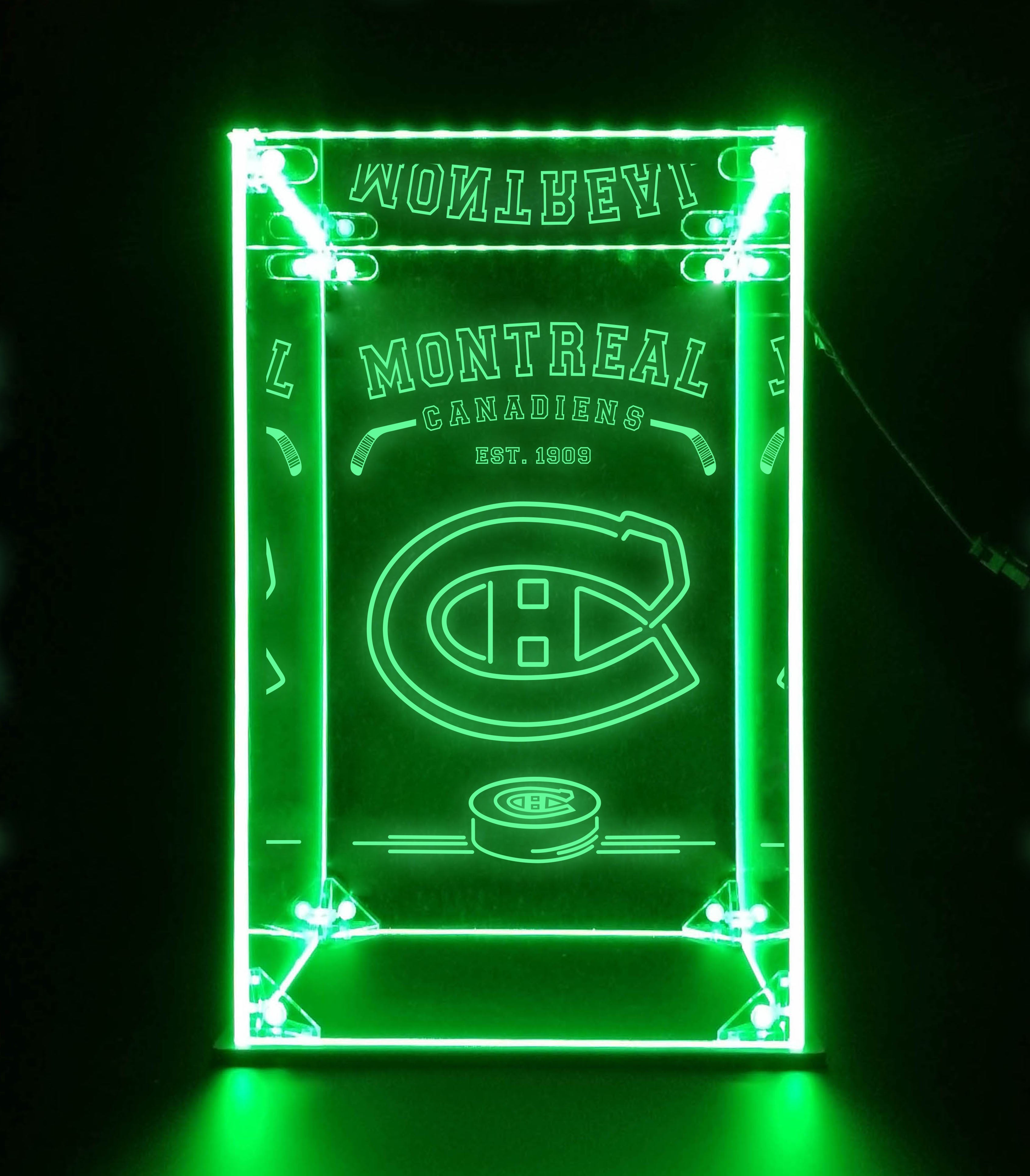 LED Display Case For Montreal Canadiens Sports Memorabilia