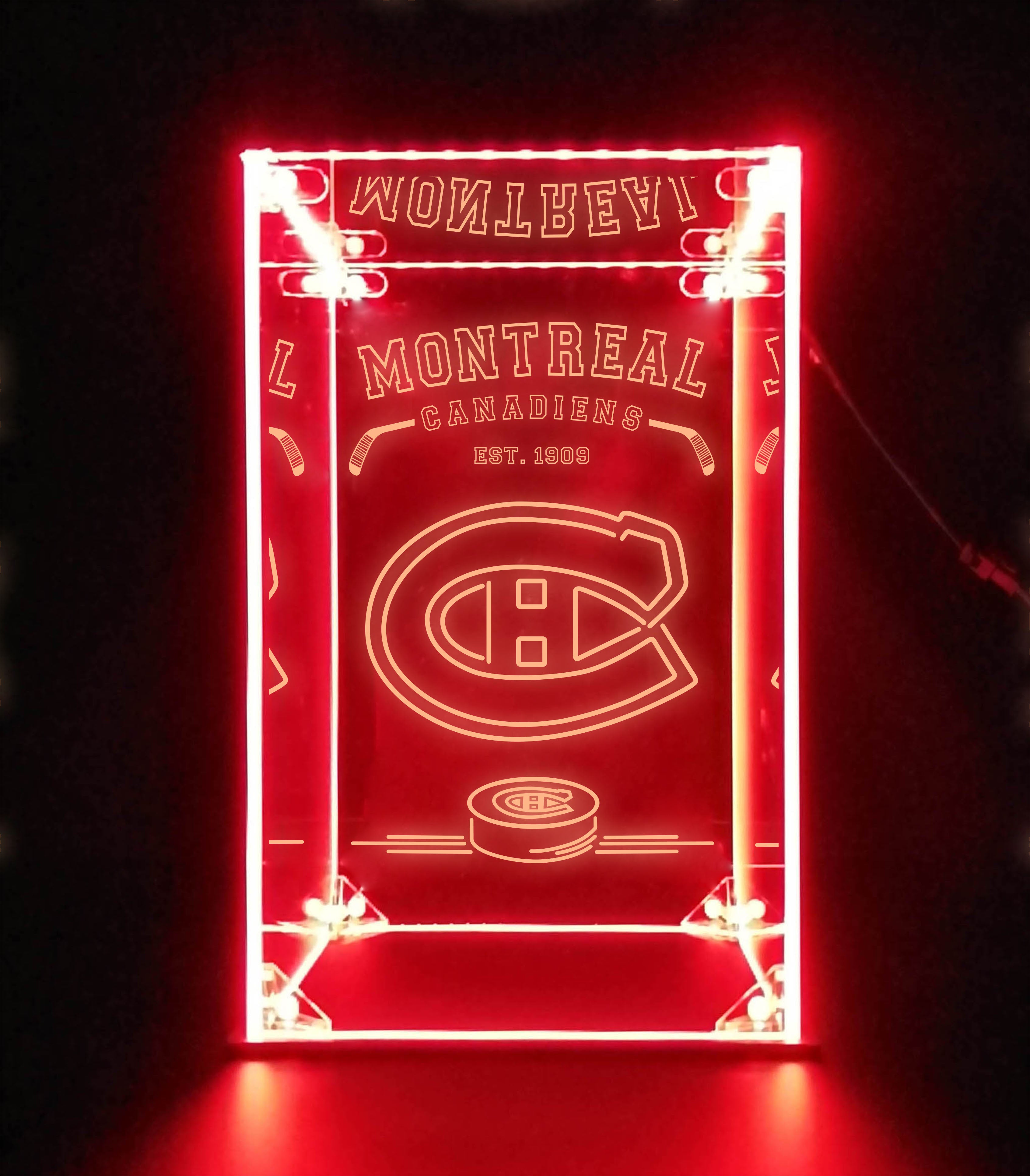 LED Display Case For Montreal Canadiens Sports Memorabilia