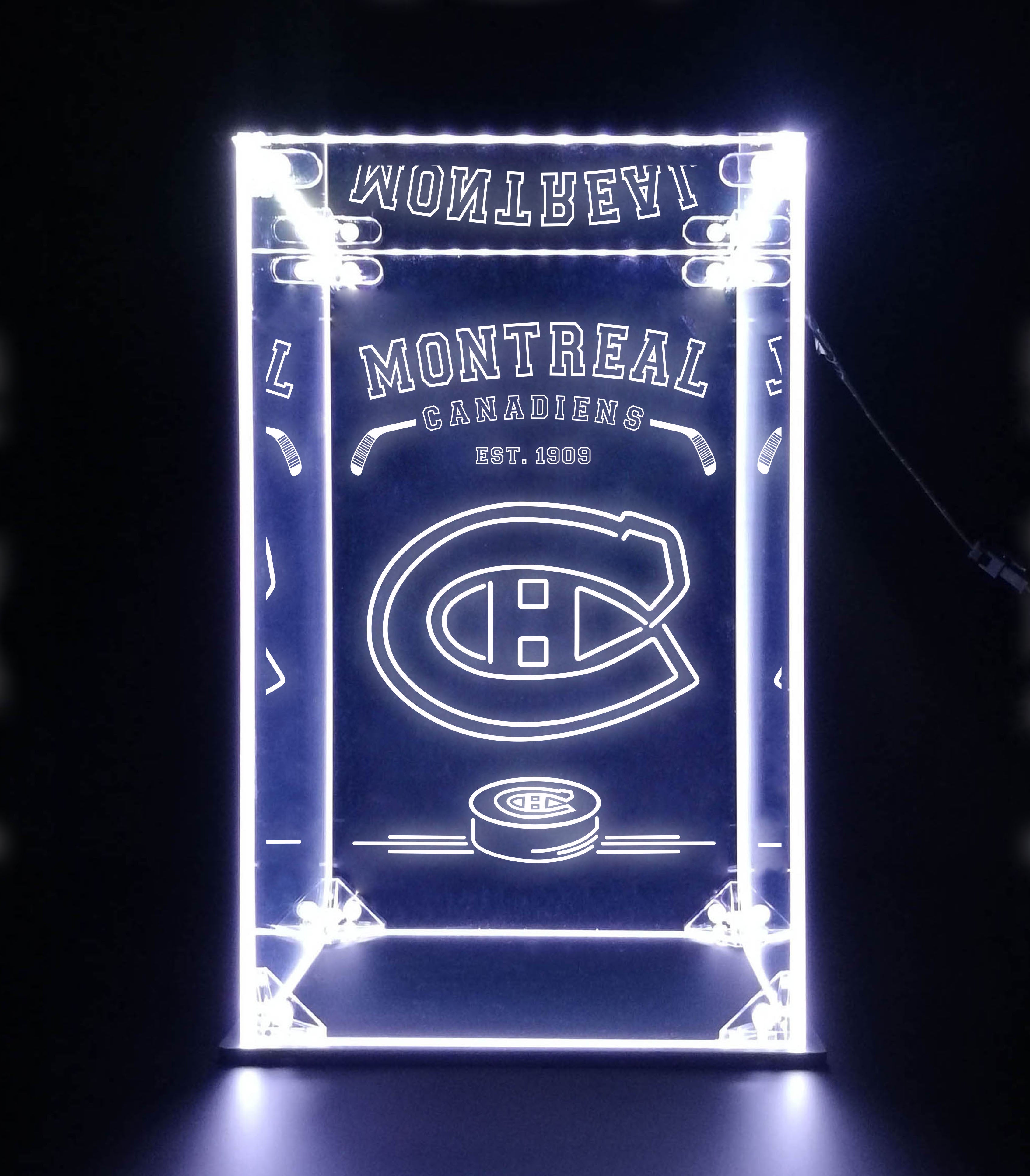 LED Display Case For Montreal Canadiens Sports Memorabilia