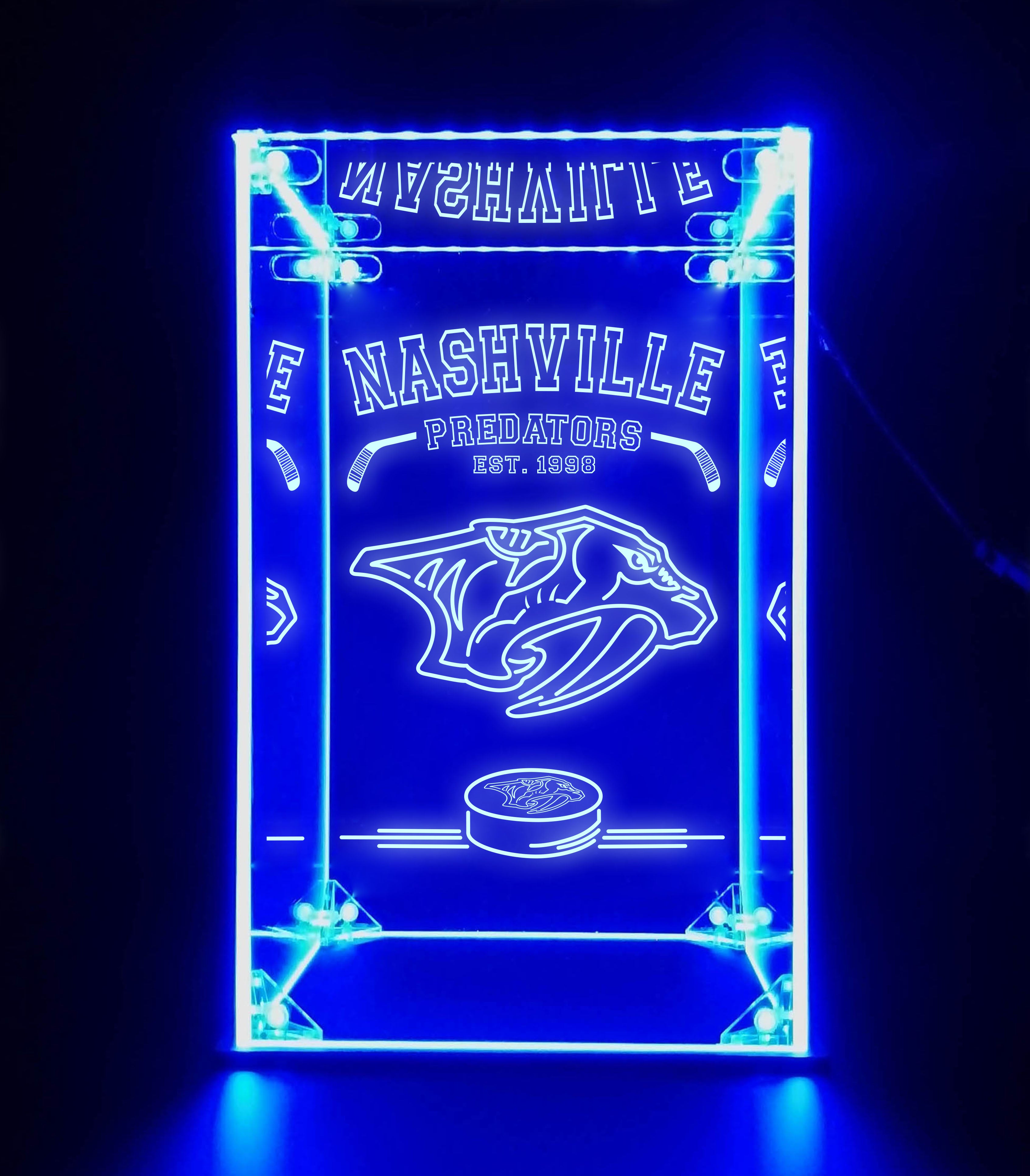 LED Display Case For Nashville Predators Sports Memorabilia