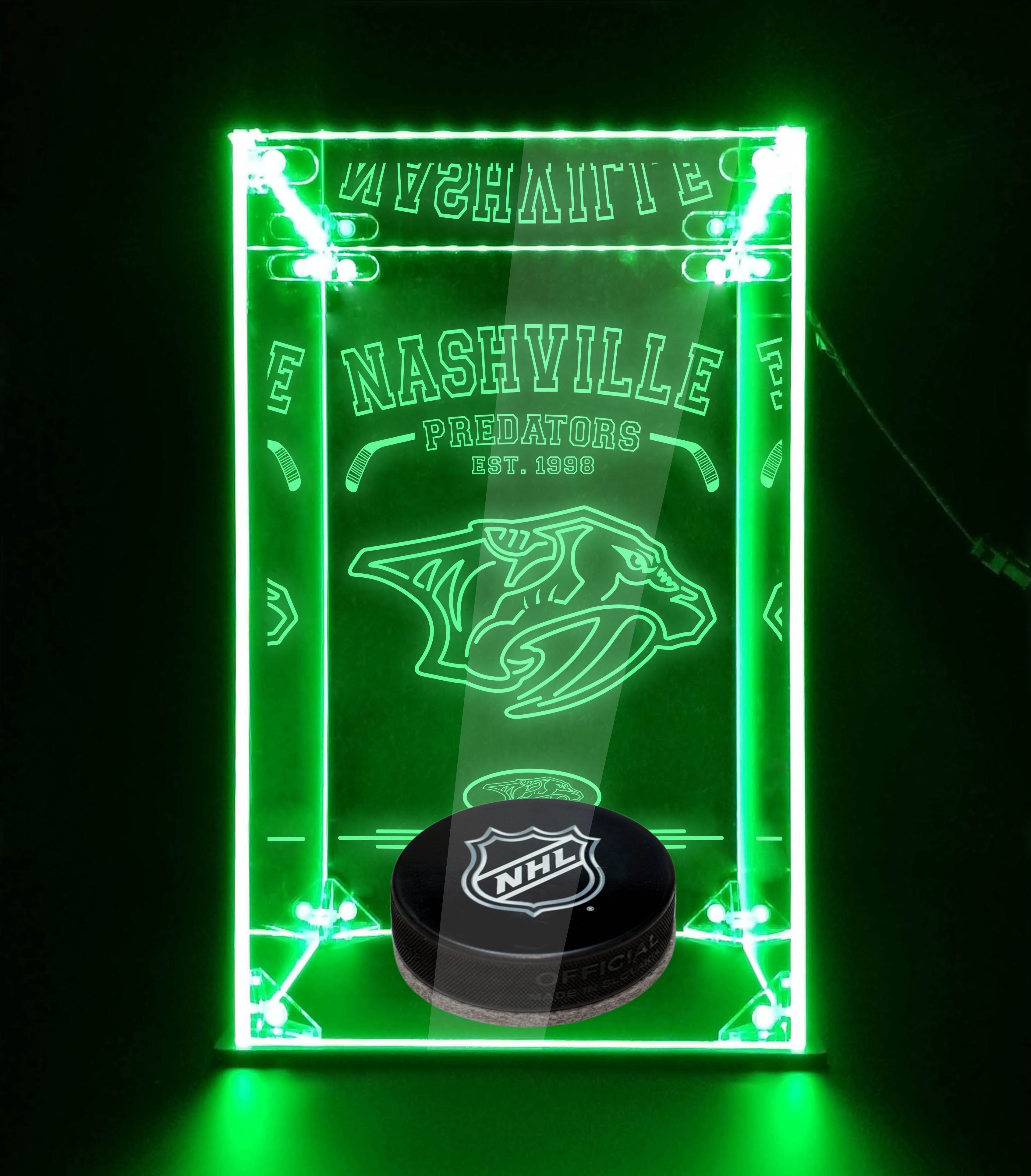 LED Display Case For Nashville Predators Sports Memorabilia