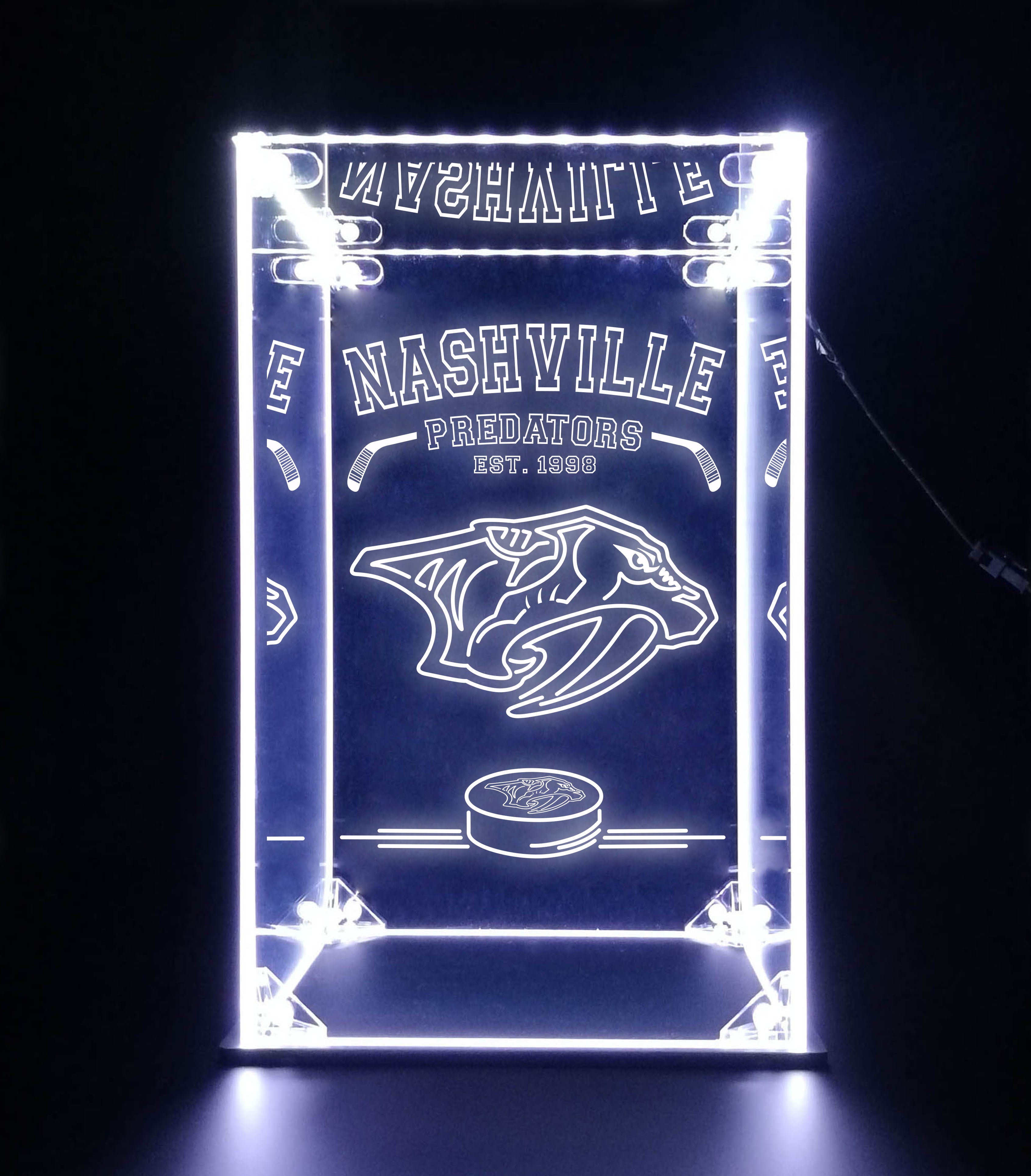 LED Display Case For Nashville Predators Sports Memorabilia